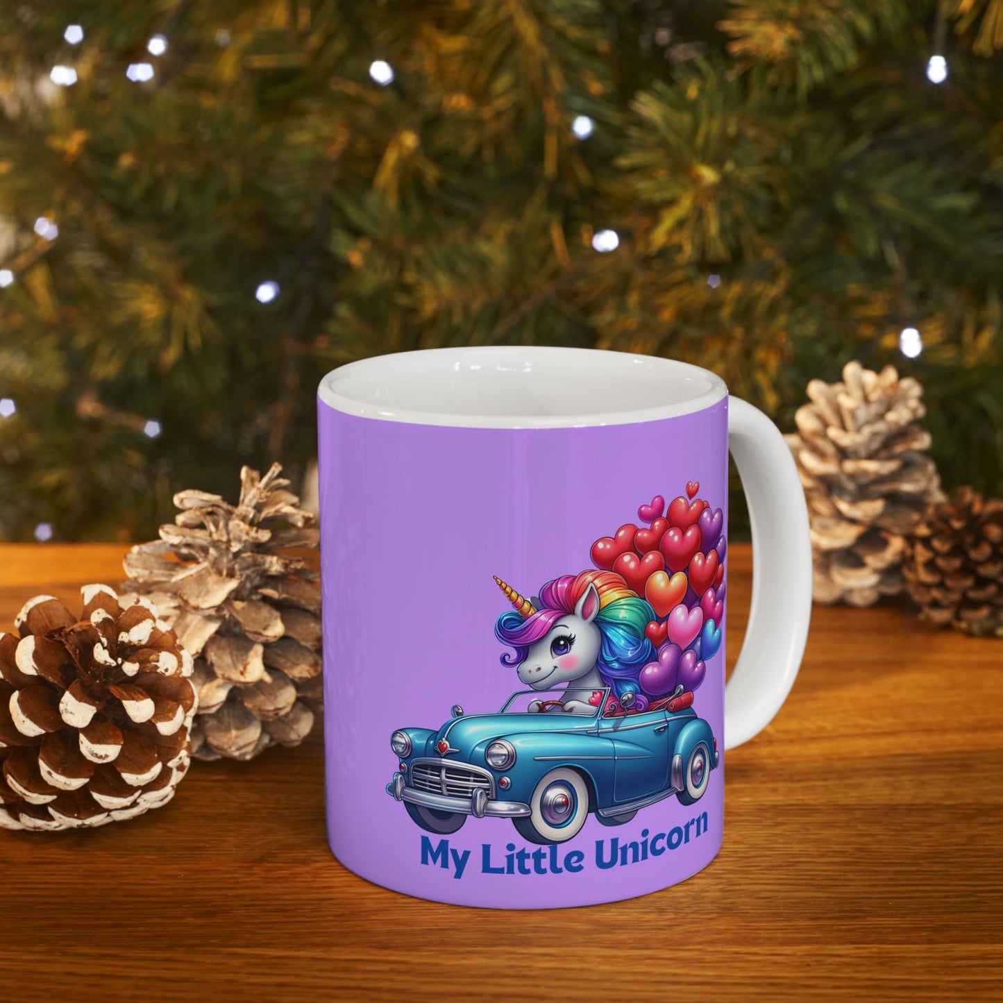My Little Unicorn Blue Car Mug 11-15 Ounces Purple