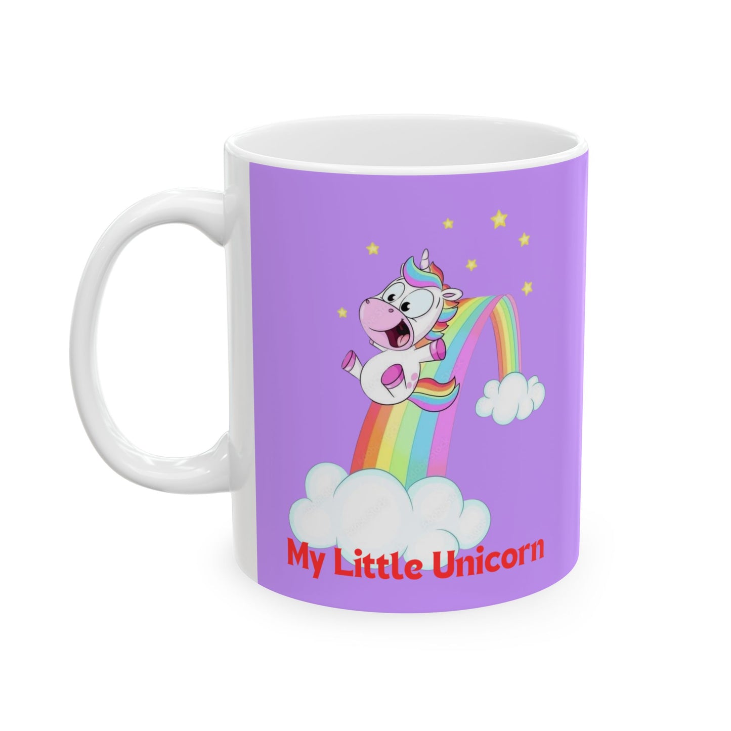 Little Gold Star Unicorn Mug 11-15 Onces Purple