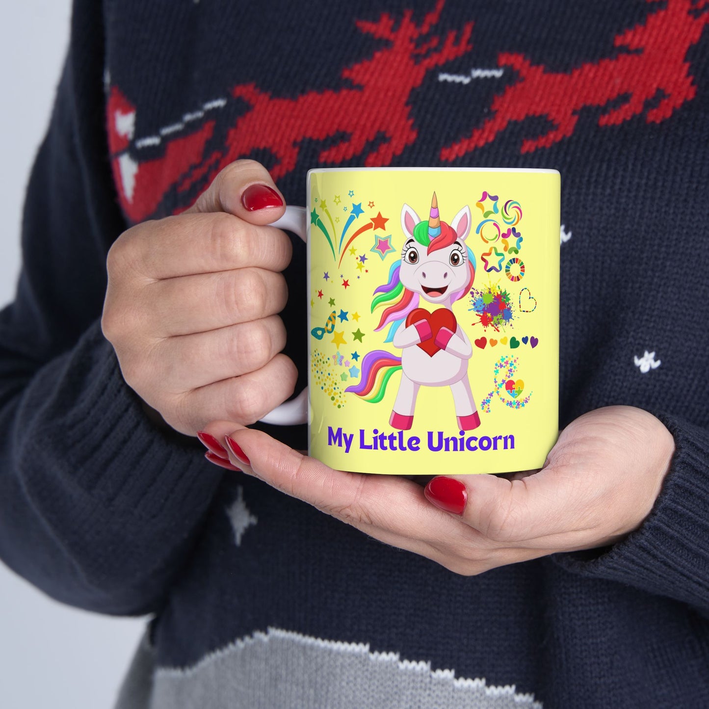 My Little Unicorn Couple Mug 11-15 Ounces Pink