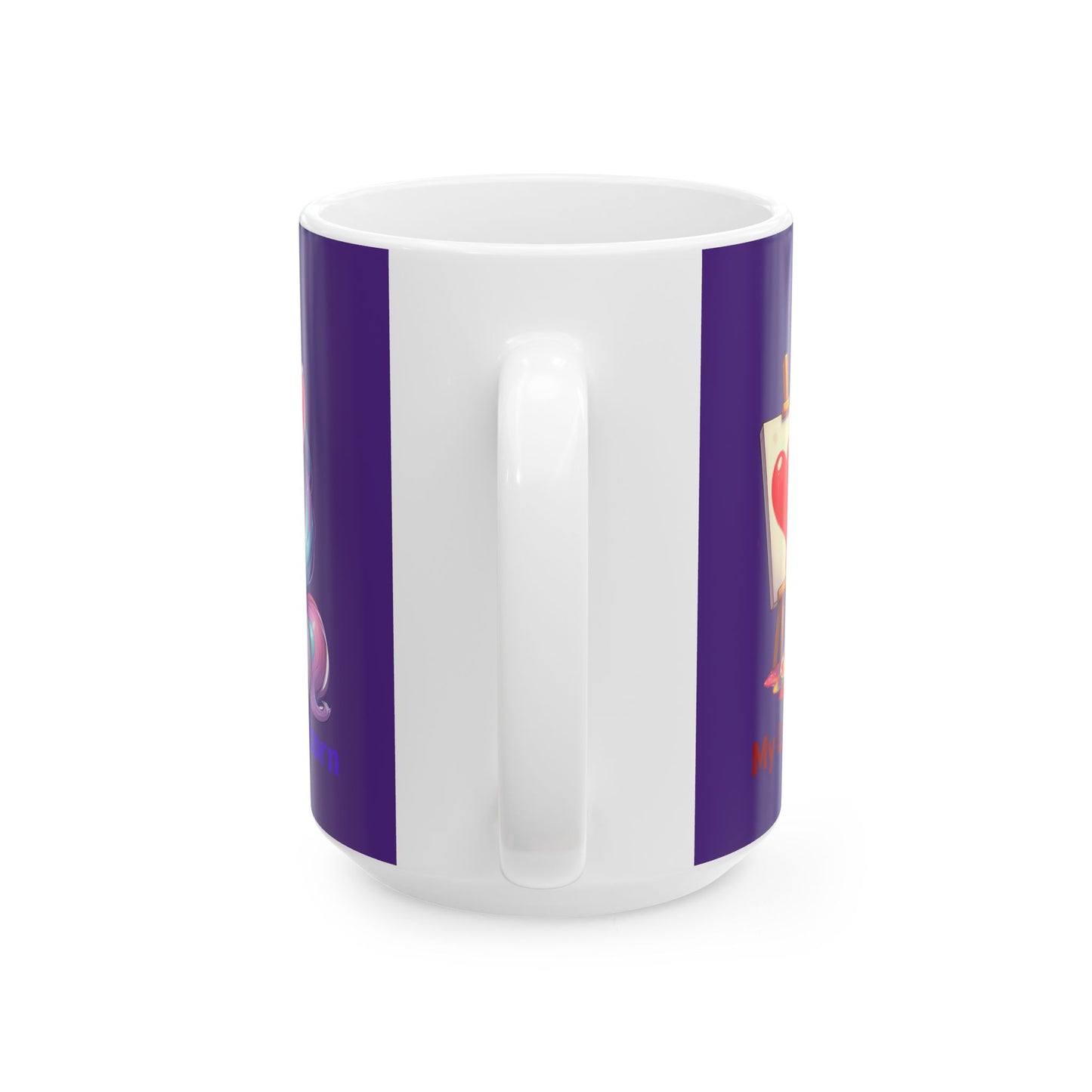 My Little Unicorn Heart Mug 11-15 Ounces Purple