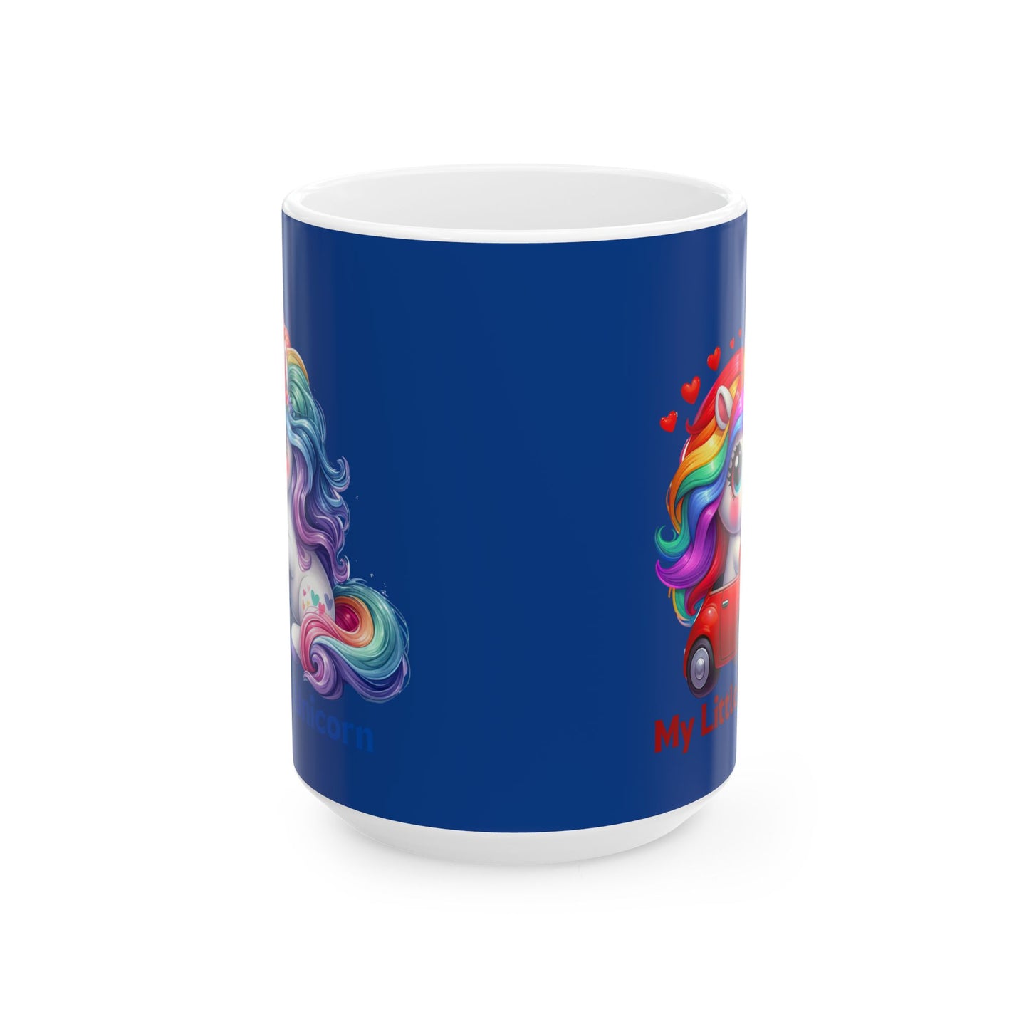 My Little Unicorn Castle Mug 11-15 Ounces Dark Blue