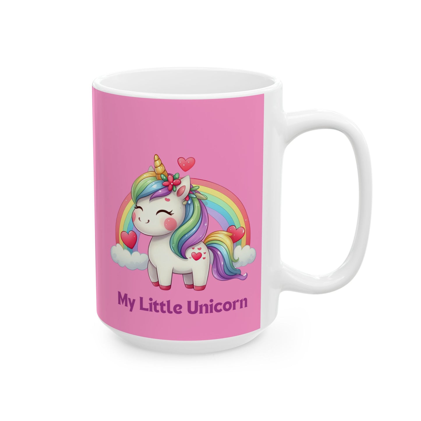 My Little Unicorn Rainbow Mug 11-15 Ounces Pink