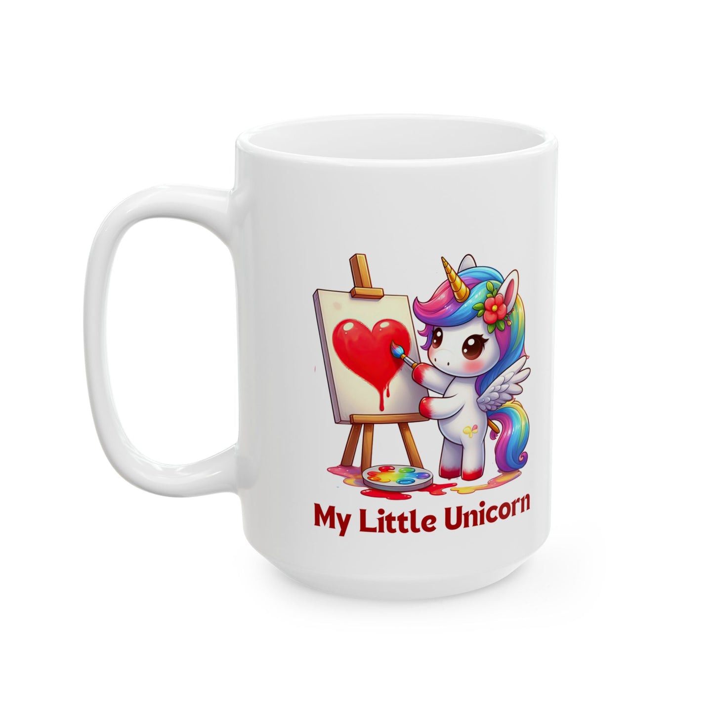 My Little Unicorn Heart Mug 11-15 Ounces White