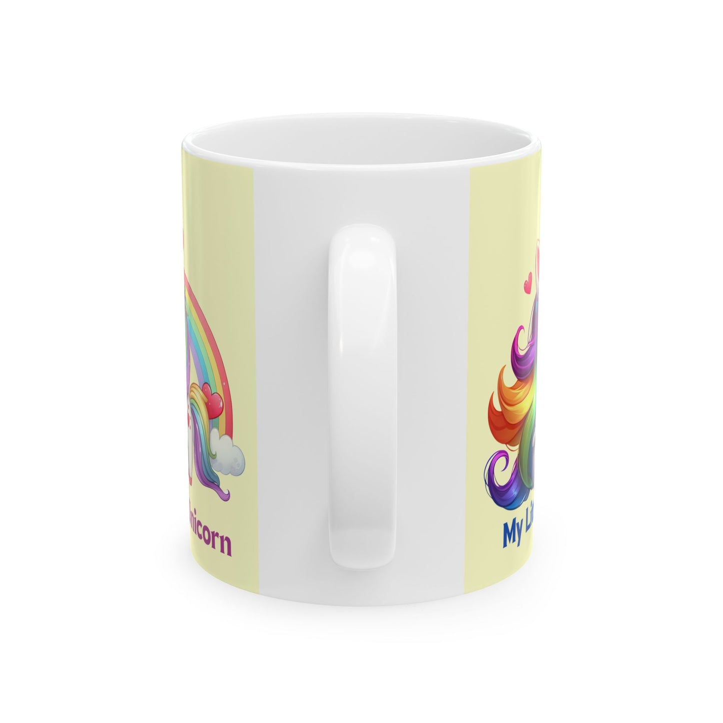 My Little Unicorn Rainbow Mug 11-15 Ounces Yellow