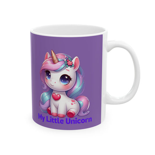 My Little Unicorn Heart Mug 11-15 Ounces Light Purple