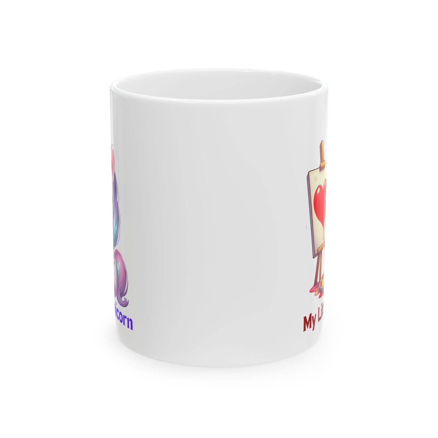 My Little Unicorn Heart Mug 11-15 Ounces White