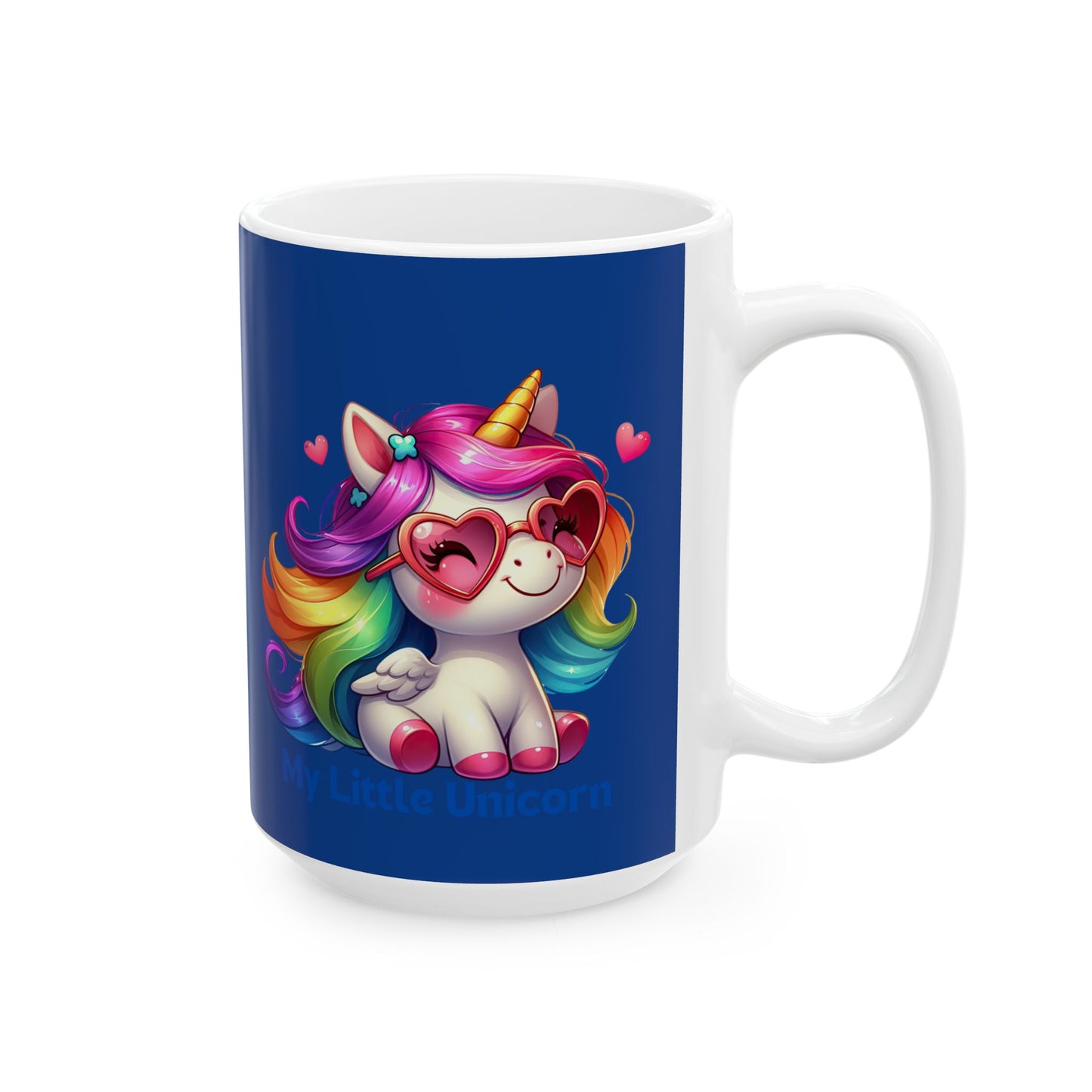 My Little Unicorn Rainbow Mug 11-15 Ounces Dark Blue