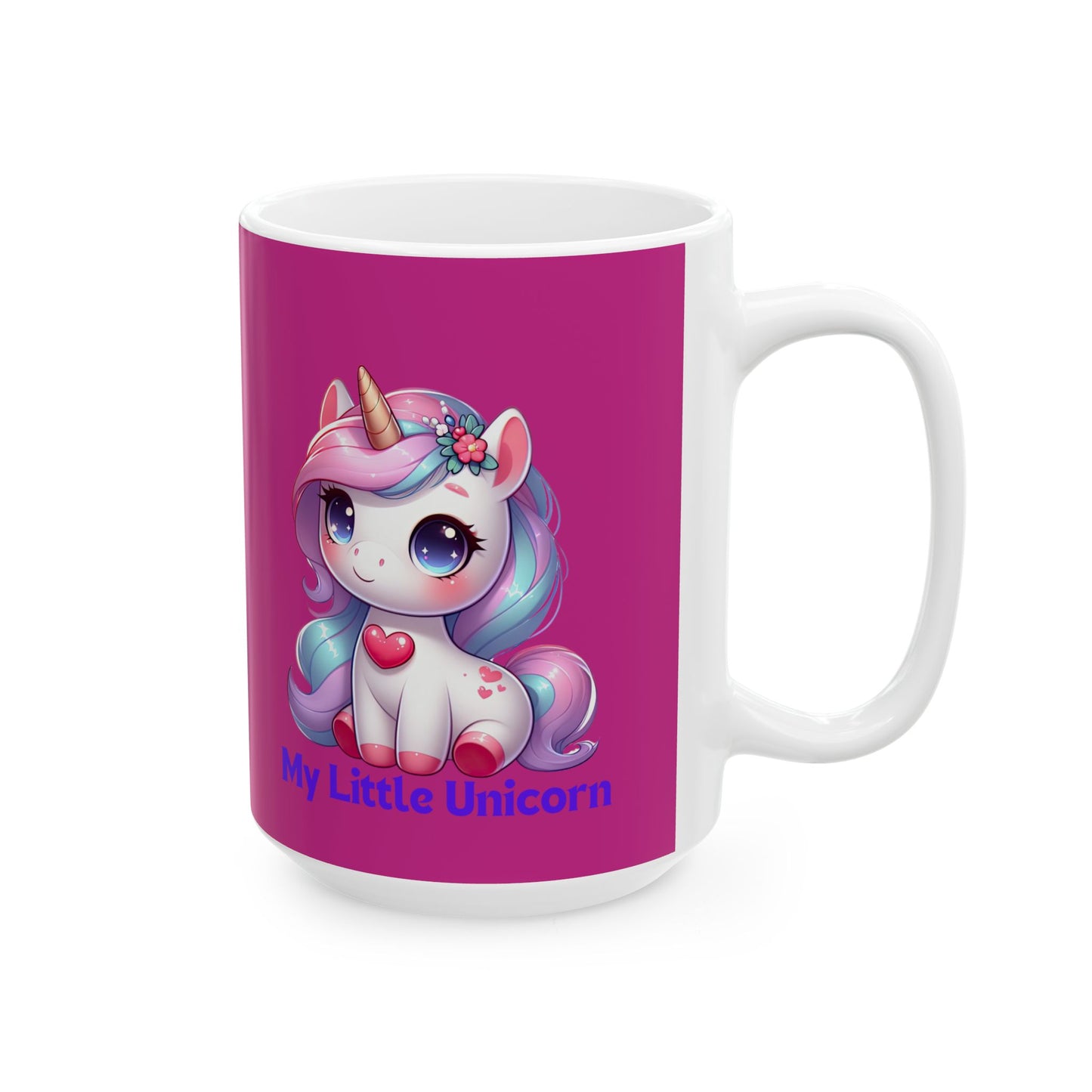 My Little Unicorn Heart Mug 11-15 Ounces Pink