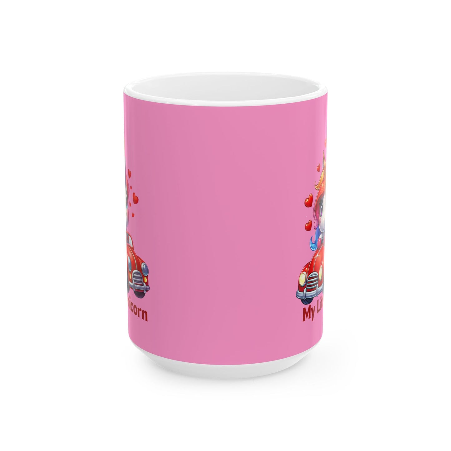 My Little Unicorn Red Car Mug 11-15 Ounces Pink