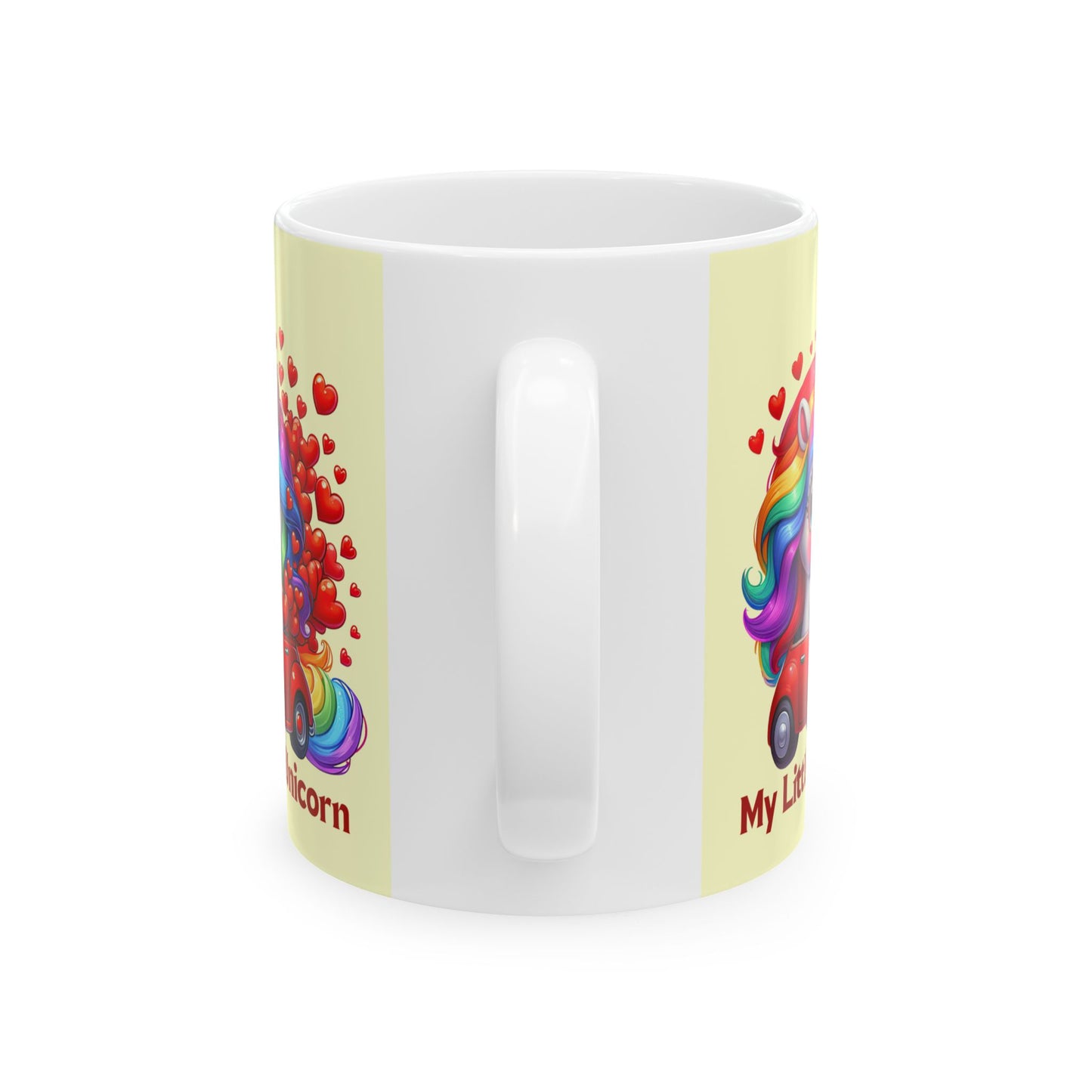 My Little Unicorn Red Car Mug 11-15 Ounces Yellow
