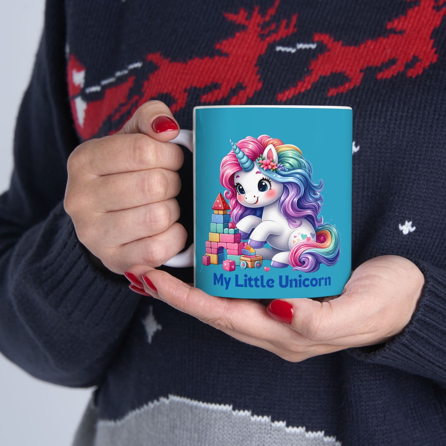 My Little Unicorn Castle Mug 11-15 Ounces Turquoise