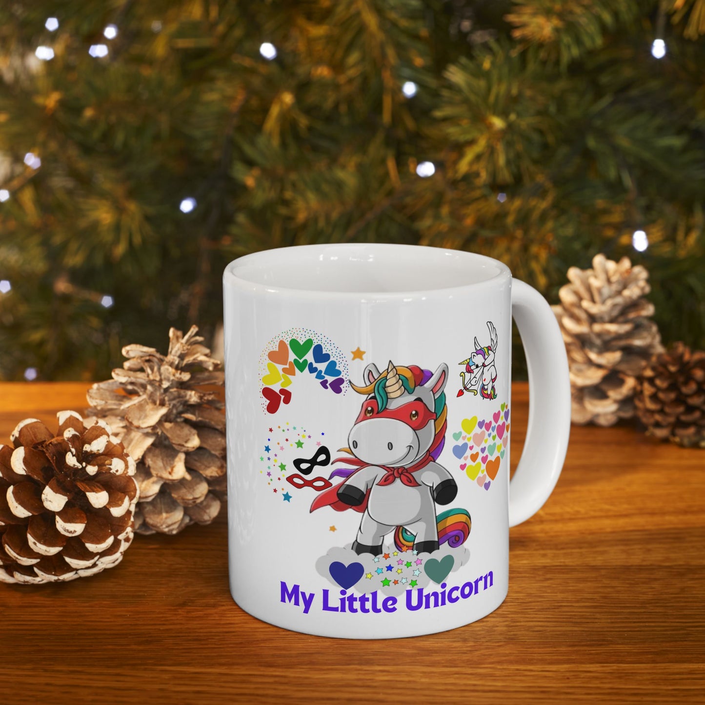 My Little Unicorn Couple Mug 11-15 Ounces White