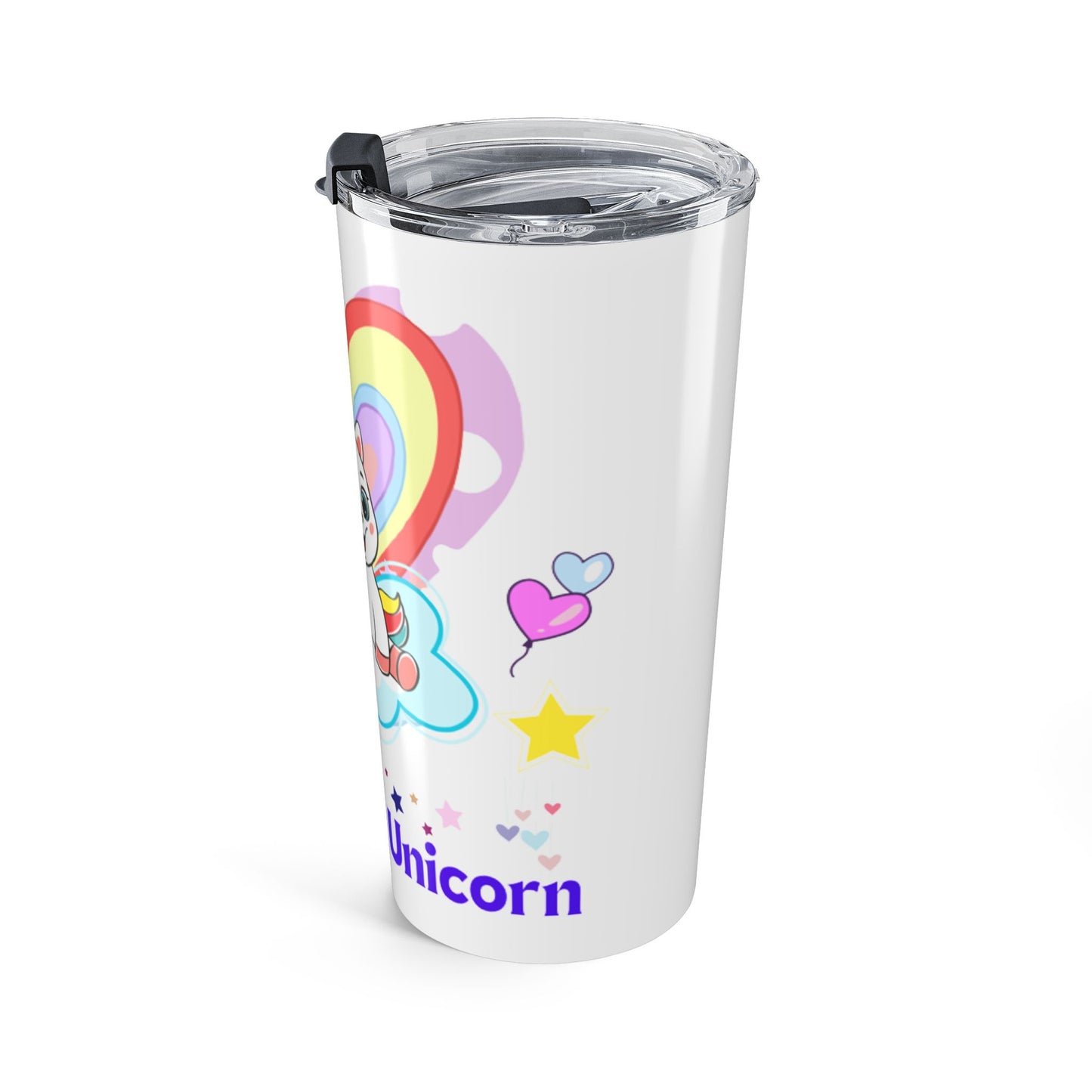 My Little Gold Star Unicorn Tumbler 20 Ounces White