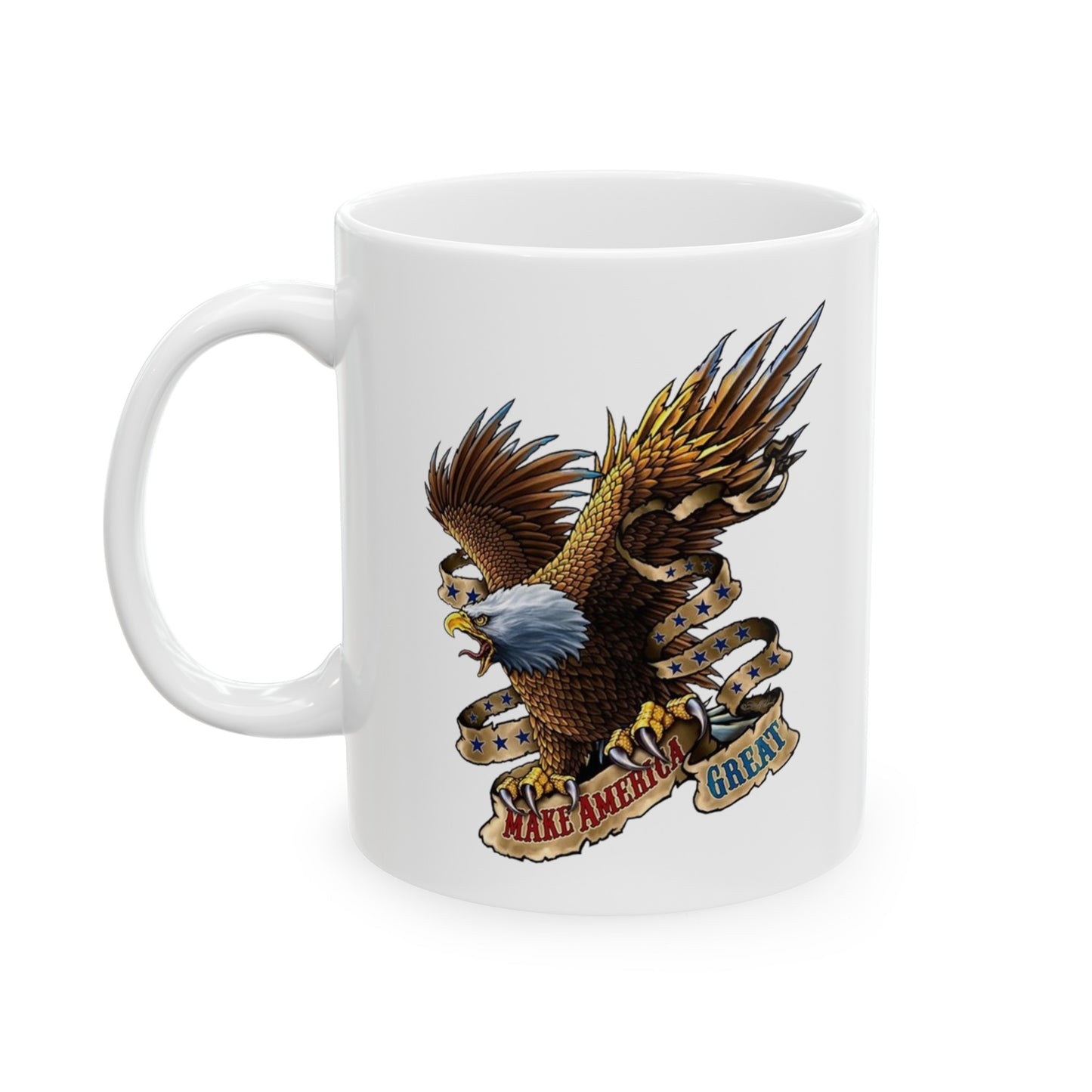 Eagle Make America Great Mug 11 Ounces White