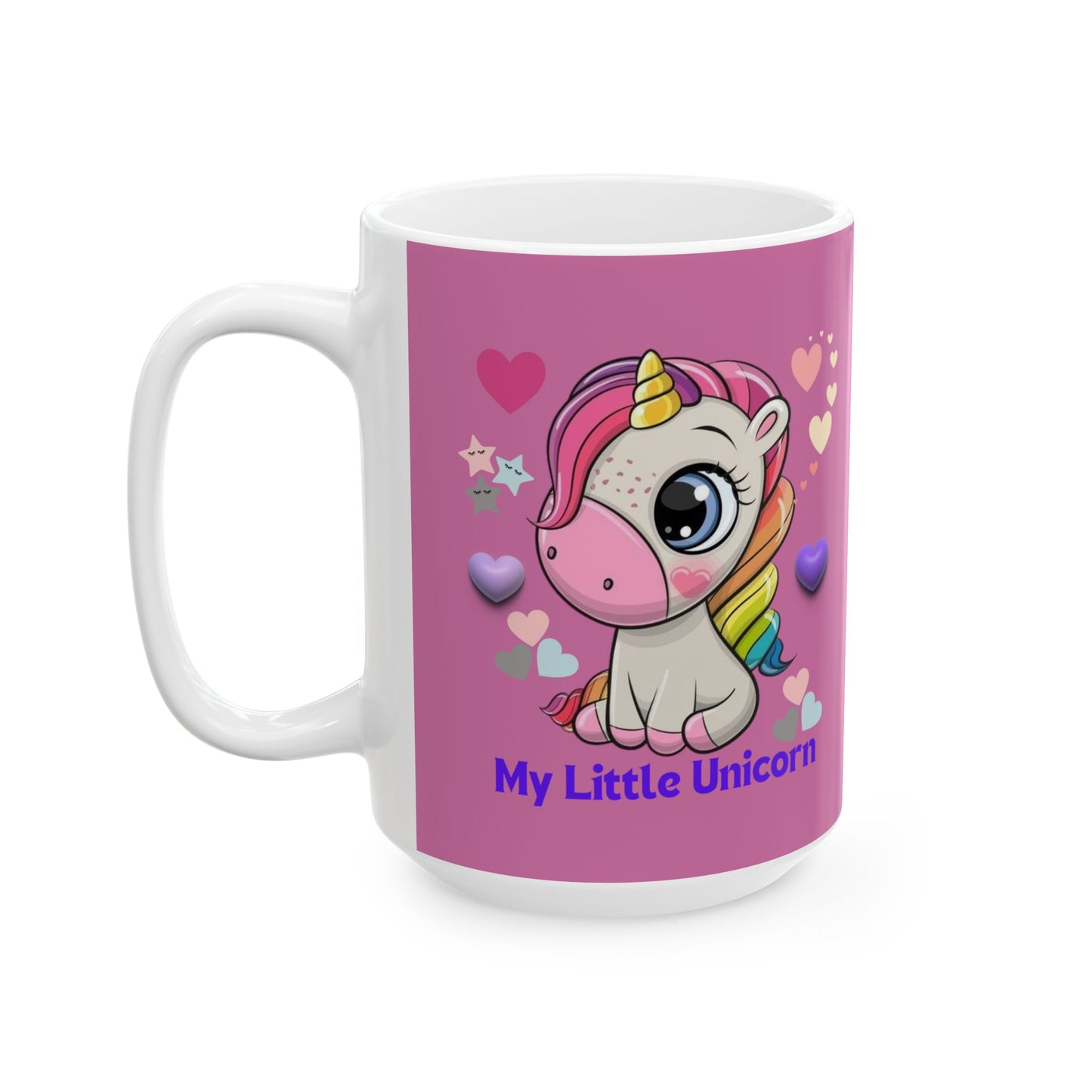 My Little Unicorn Love Mug 11-15 Ounces Light Pink