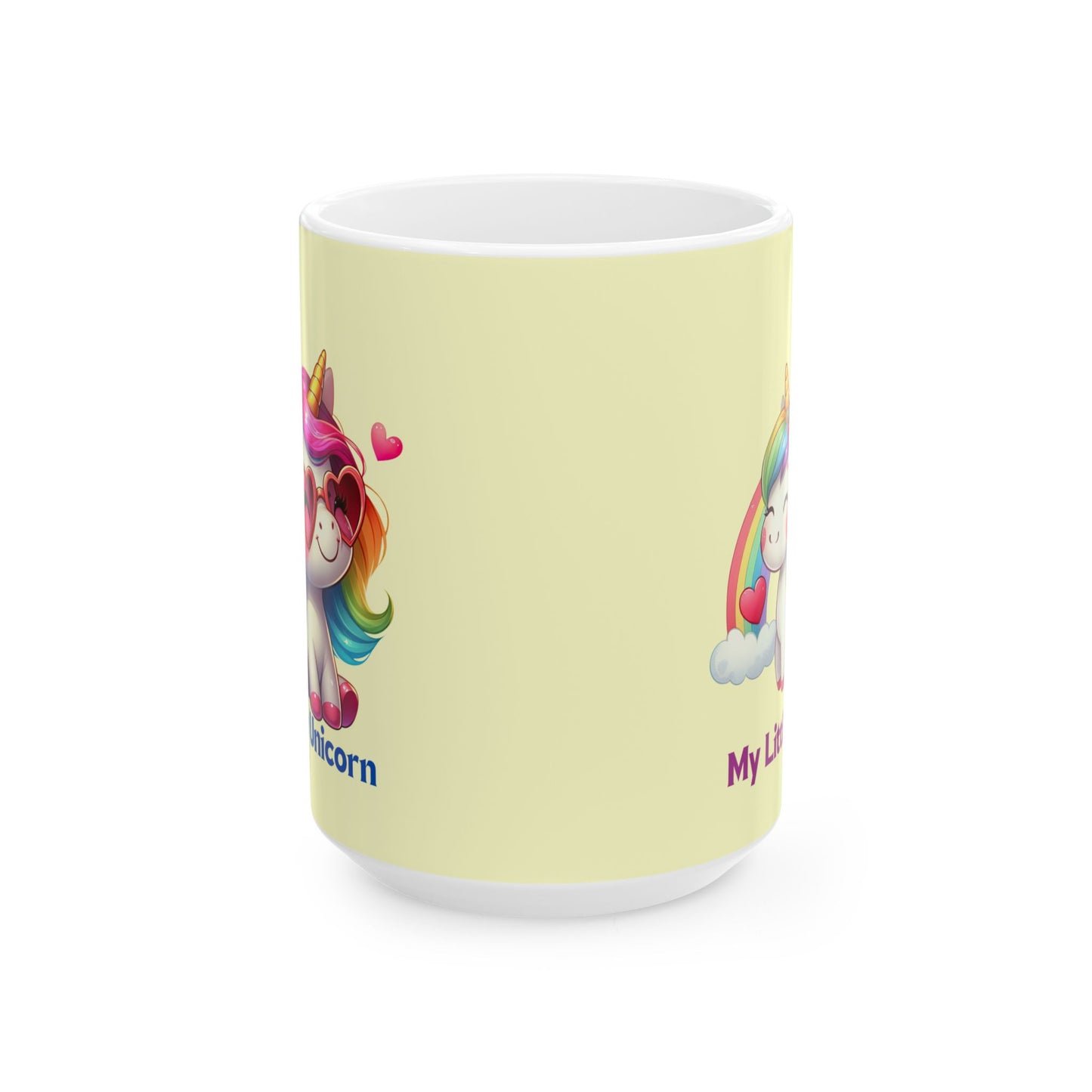 My Little Unicorn Rainbow Mug 11-15 Ounces Yellow