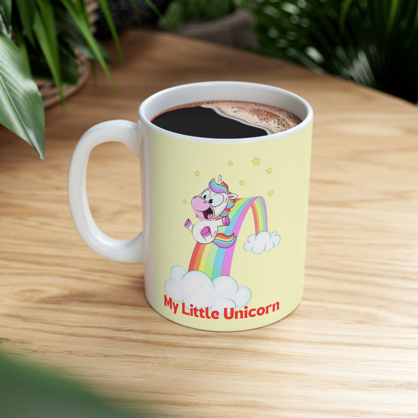 My Little Gold Star Unicorn Mug 11-15 Onces Yellow