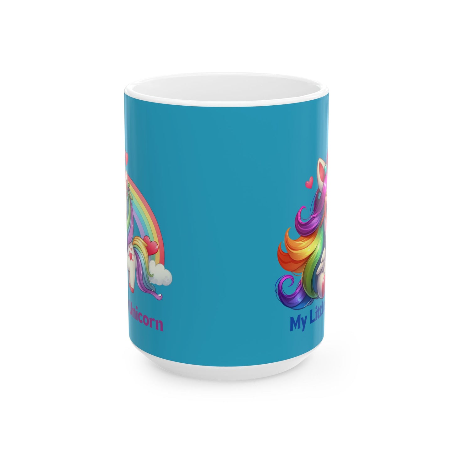 My Little Unicorn Rainbow Mug 11-15 Ounces Turquoise