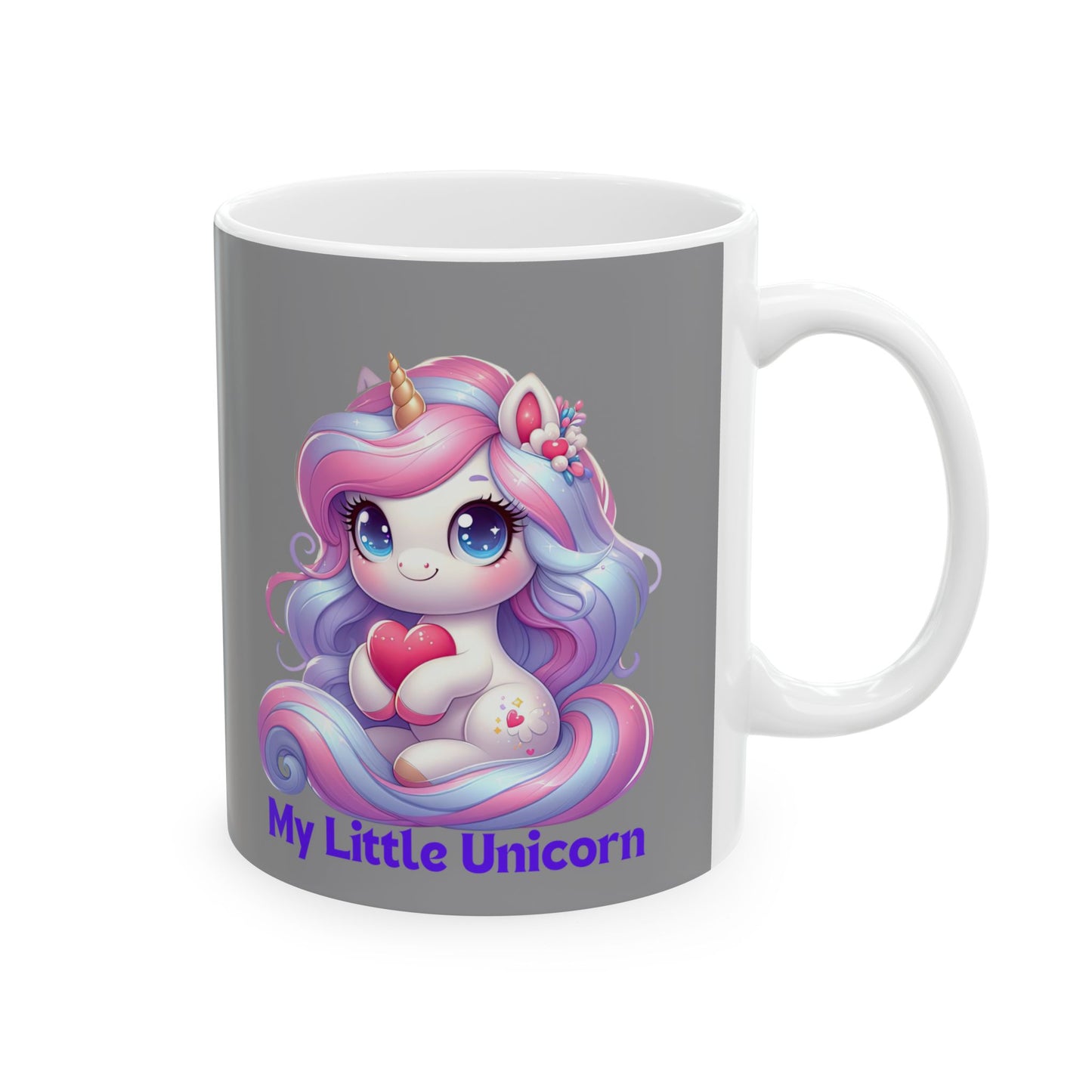 My Little Unicorn Sweet Mug 11-15 Ounces Grey