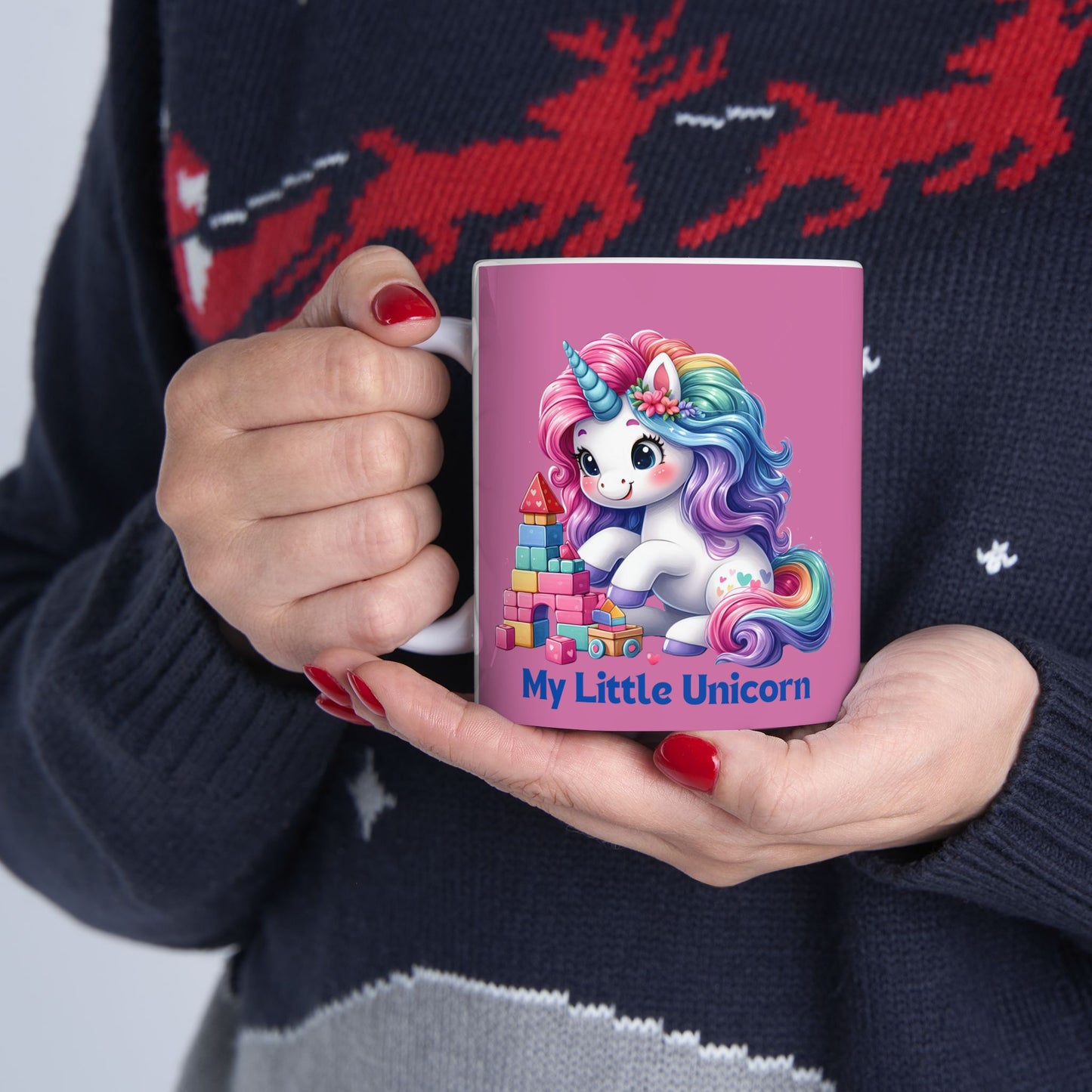 My Little Unicorn Castle Mug 11-15 Ounces Light Pink