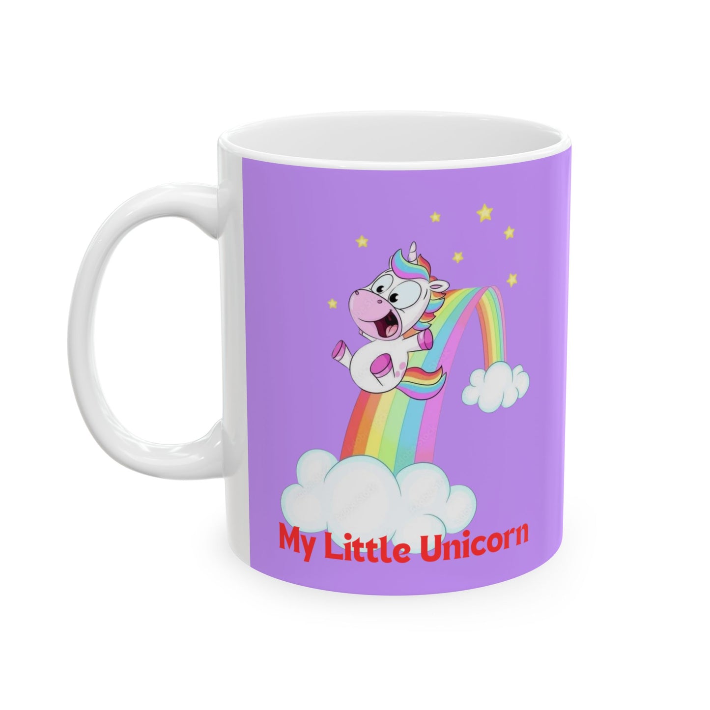 My Little Gold Star Unicorn Mug 11-15 Onces Purple