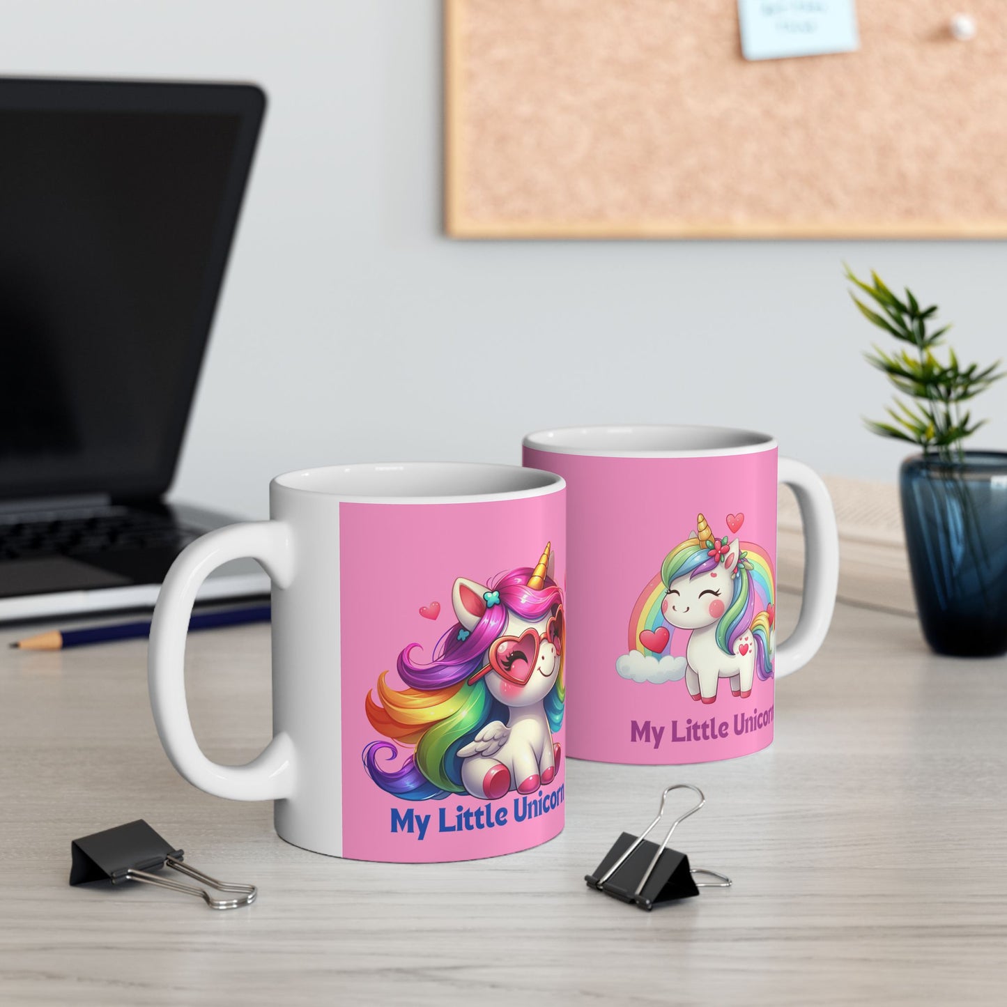 My Little Unicorn Rainbow Mug 11-15 Ounces Pink