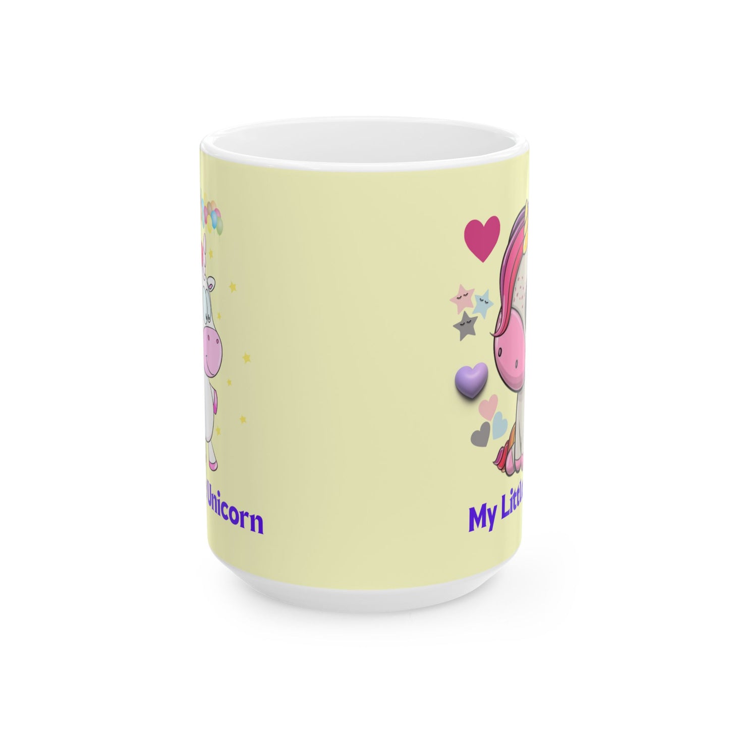 Little Unicorn Balloons Mug 11-15 Ounces Yellow