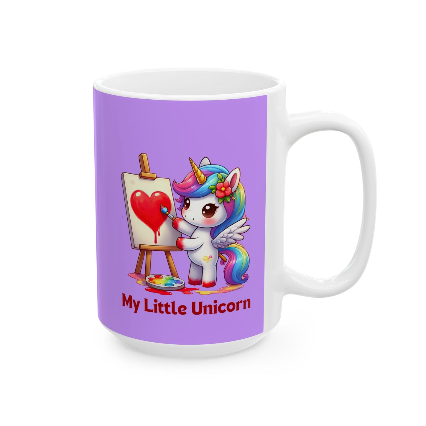 My Little Unicorn Heart Mug 11-15 Ounces Purple