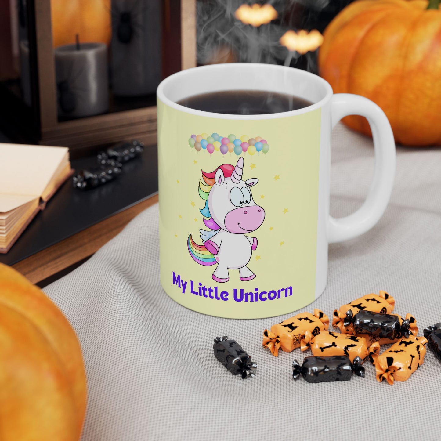 My Little Unicorn Balloons Mug 11-15 Ounces Yellow
