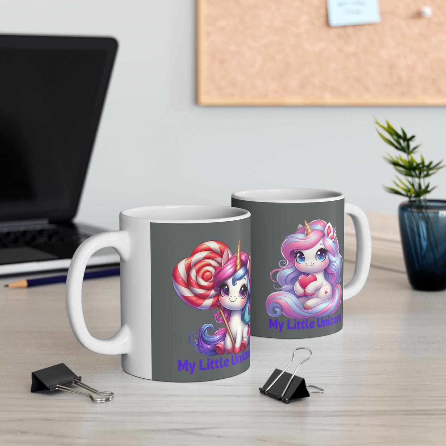 My Little Unicorn Sweet Mug 11-15 Ounces Dark Grey