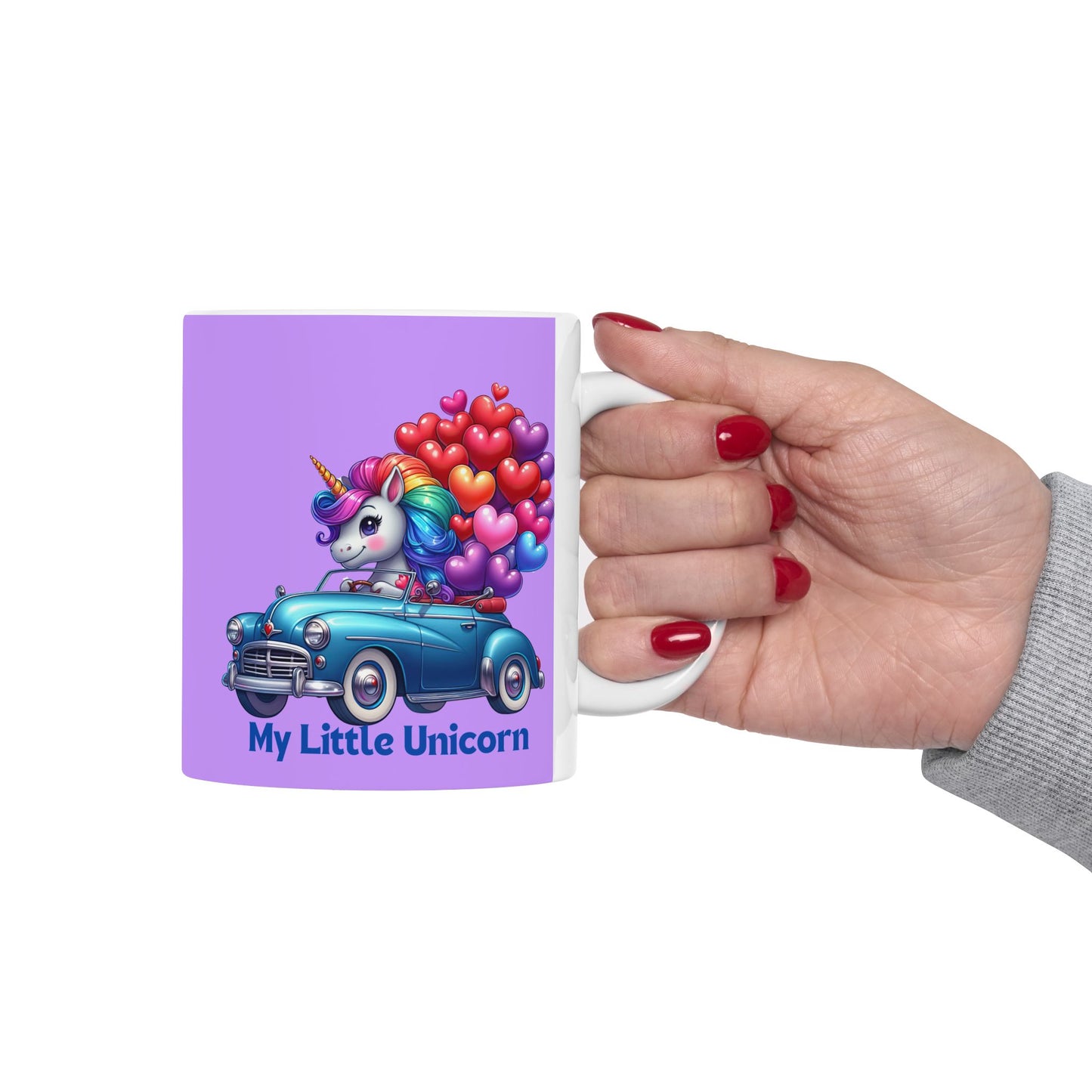 My Little Unicorn Blue Car Mug 11-15 Ounces Purple