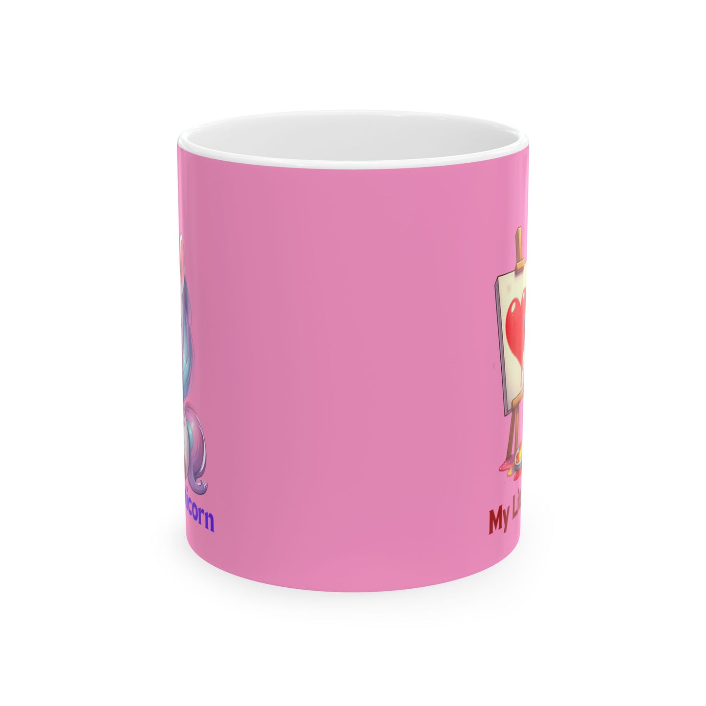 My Little Unicorn Heart Mug 11-15 Ounces Pink