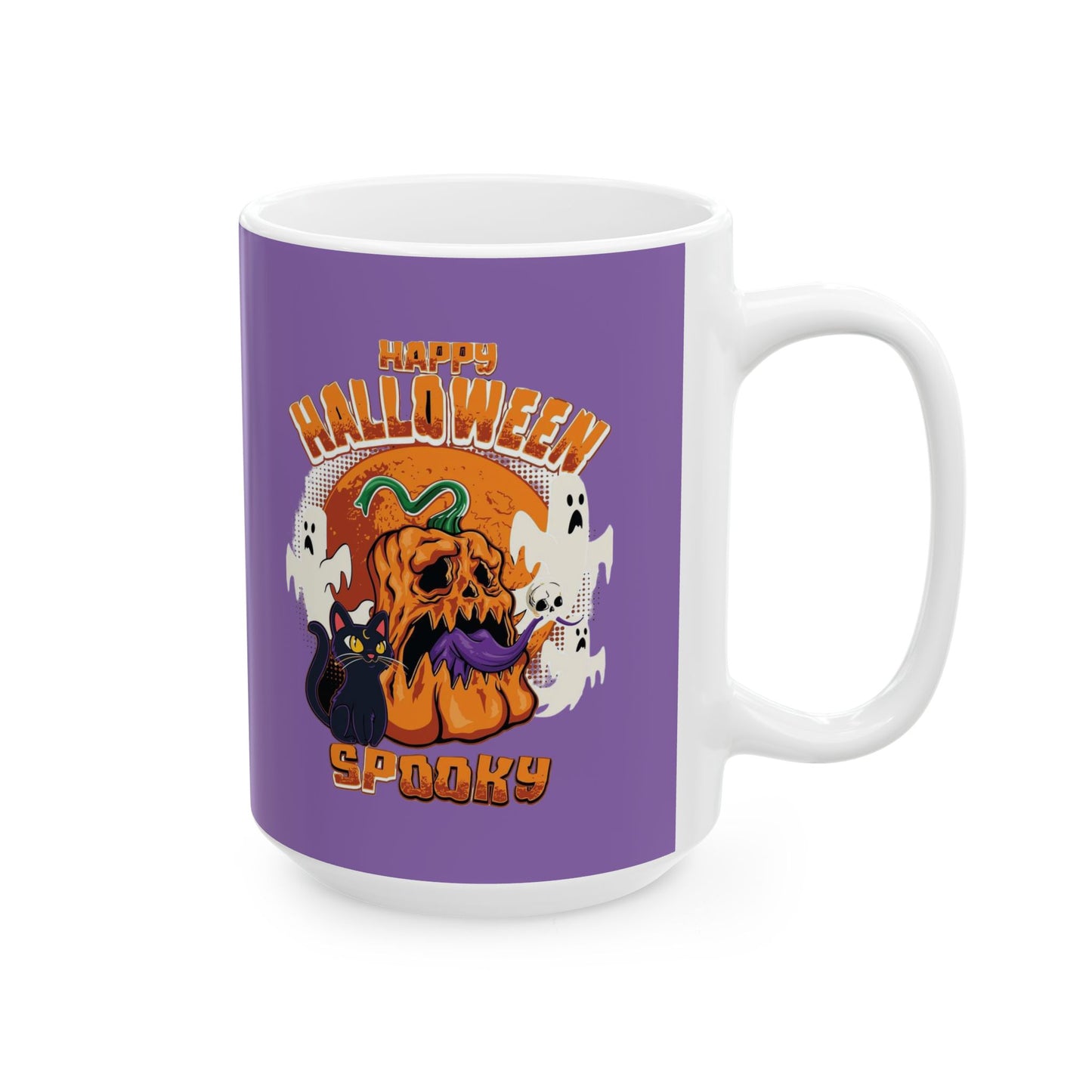Happy Halloween Mug 11-15 Onces Light Purple
