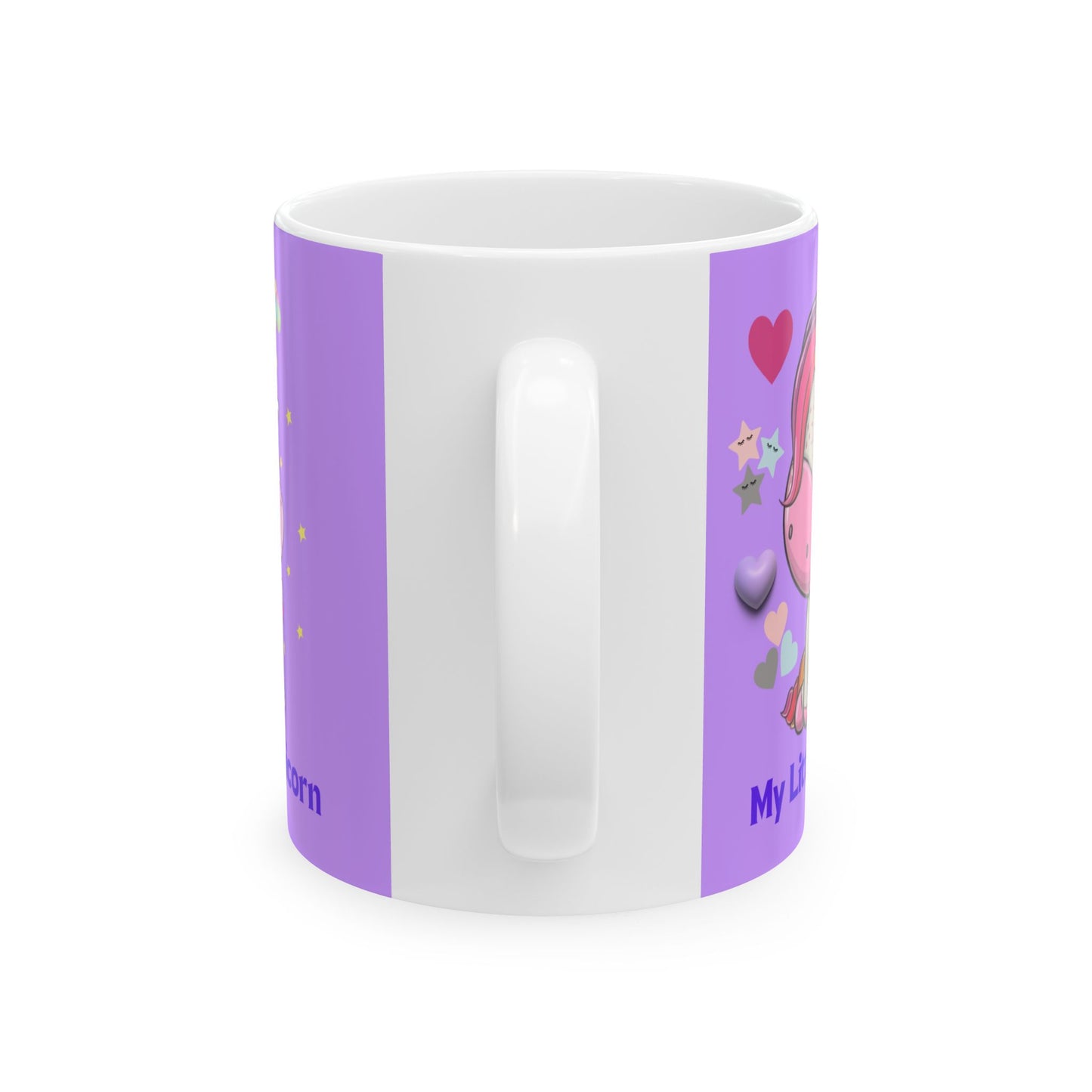 My Little Unicorn Balloons Mug 11-15 Ounces Purple