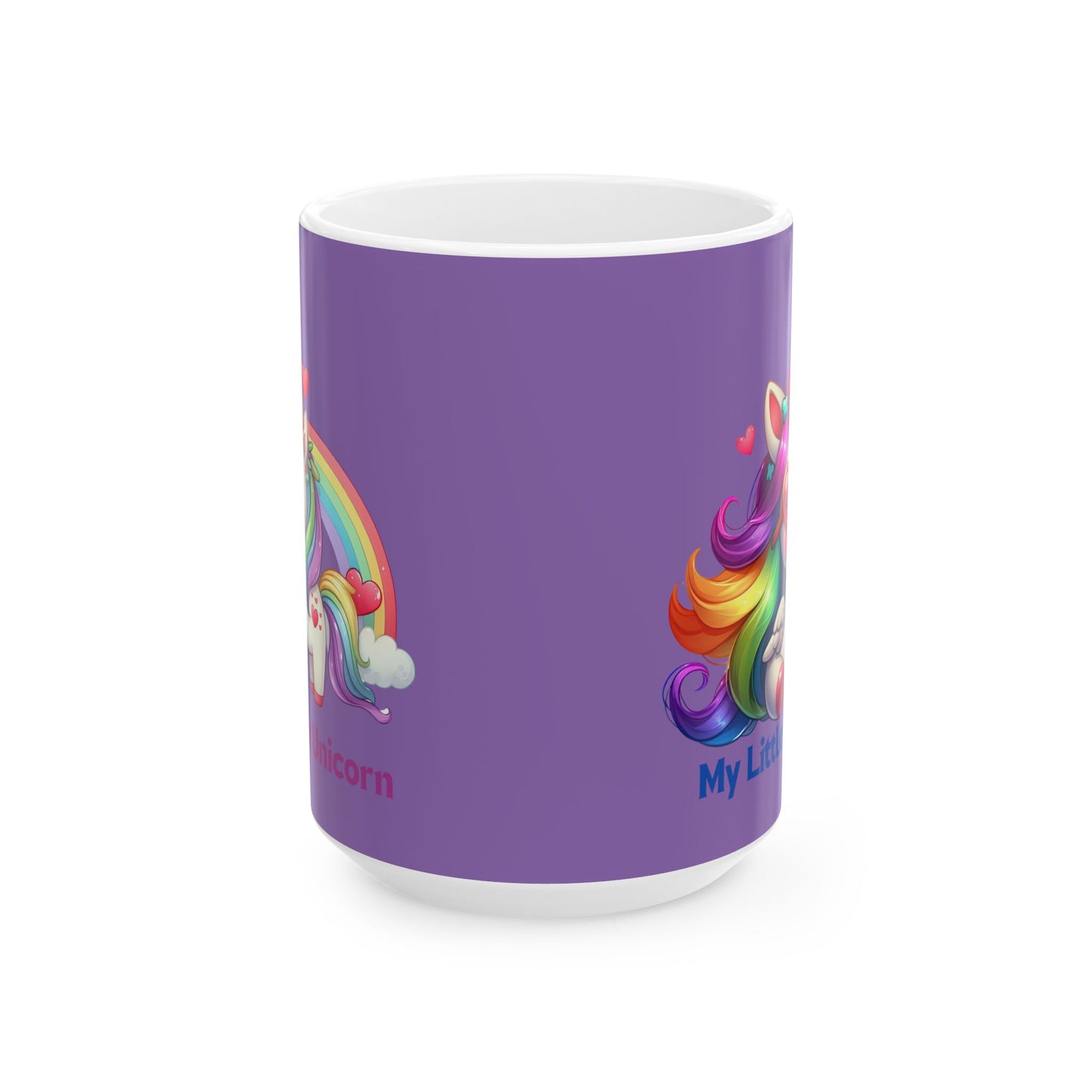 My Little Unicorn Rainbow Mug 11-15 Ounces Light Purple