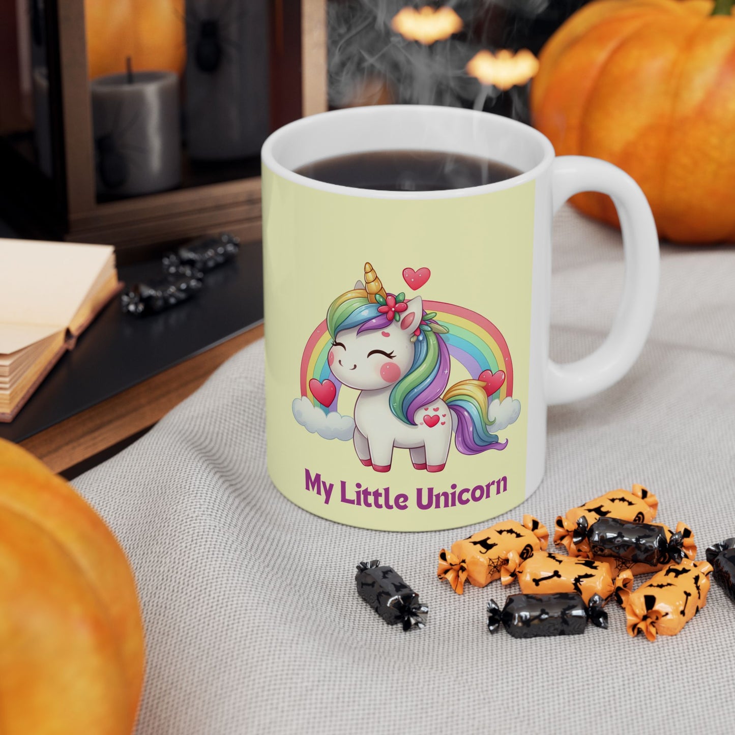 My Little Unicorn Rainbow Mug 11-15 Ounces Yellow