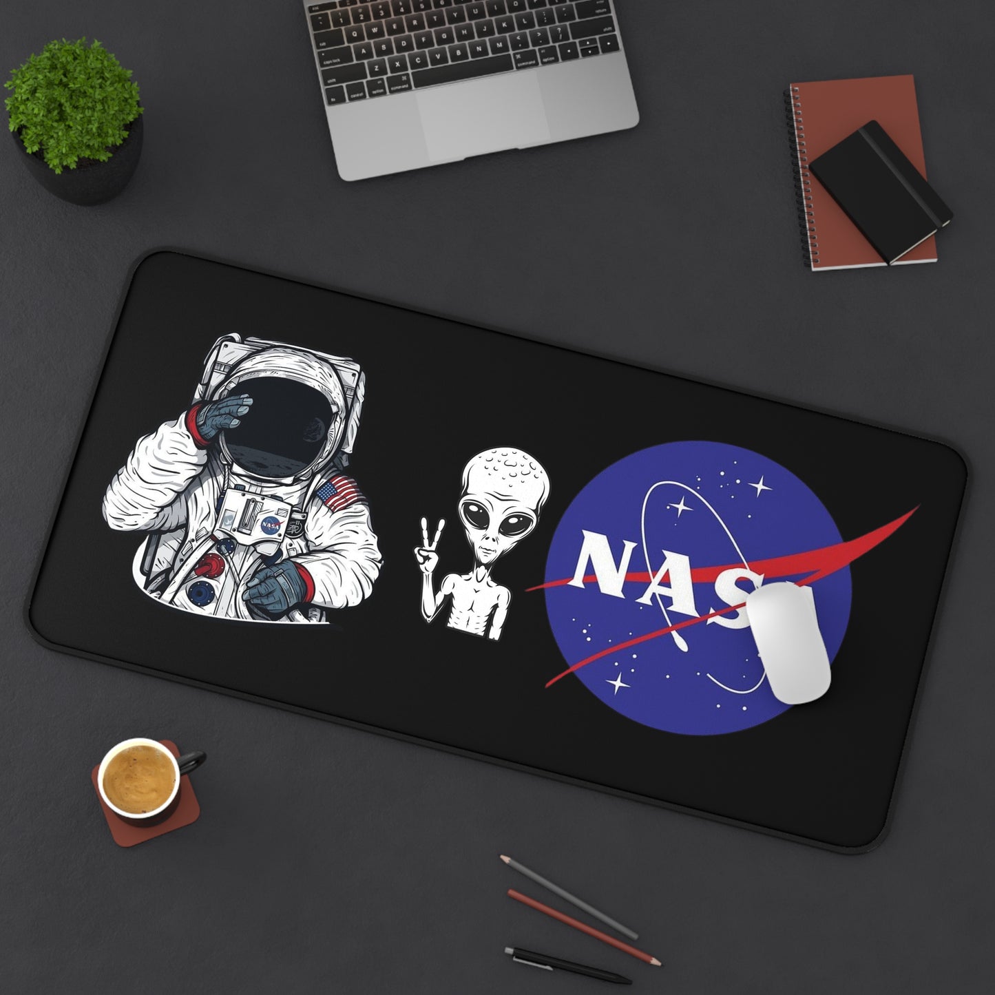 Nasa Mouse Pad Black