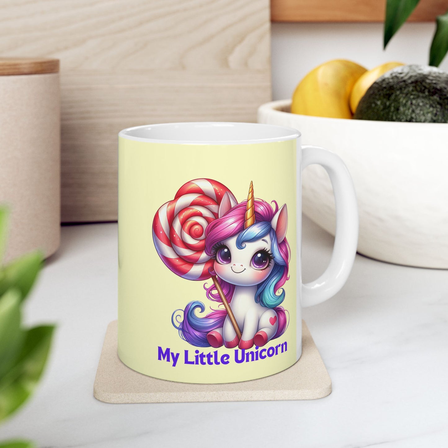 My Little Unicorn Candy Mug 11-15 Ounces Yellow