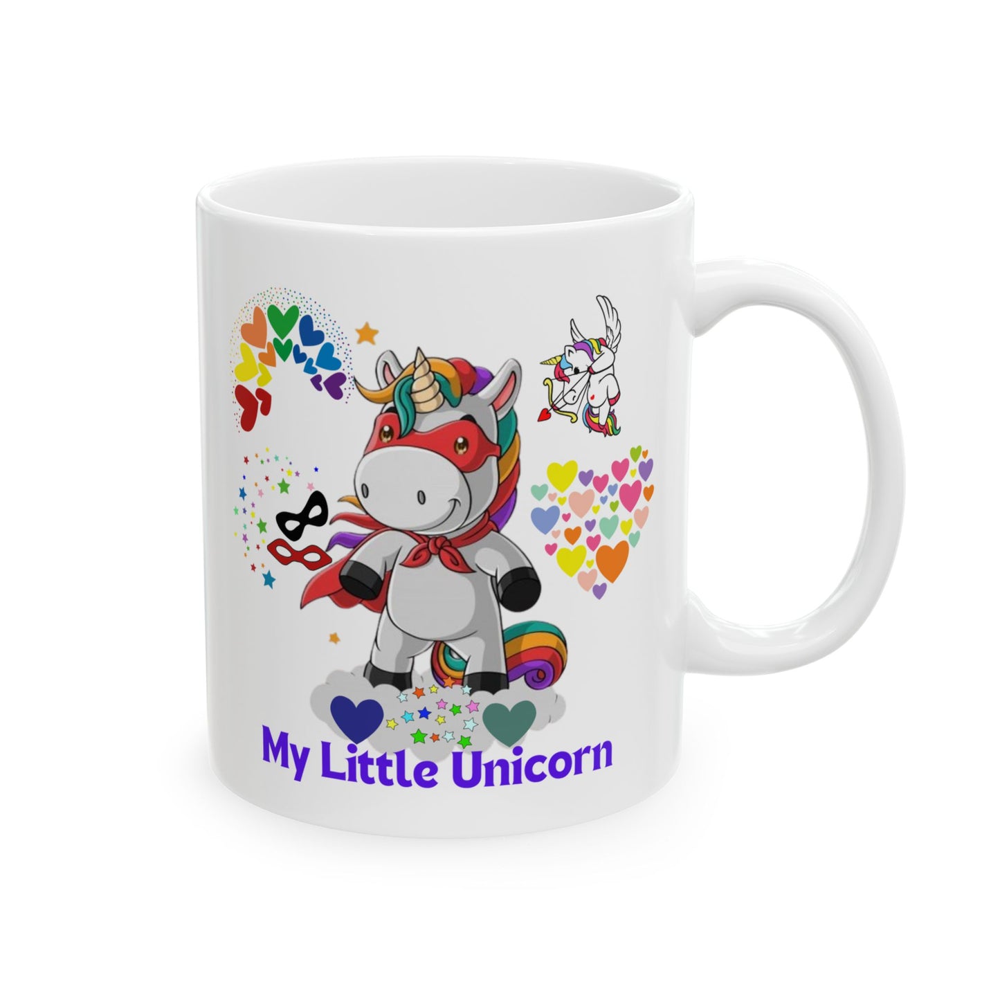 My Little Unicorn Couple Mug 11-15 Ounces White