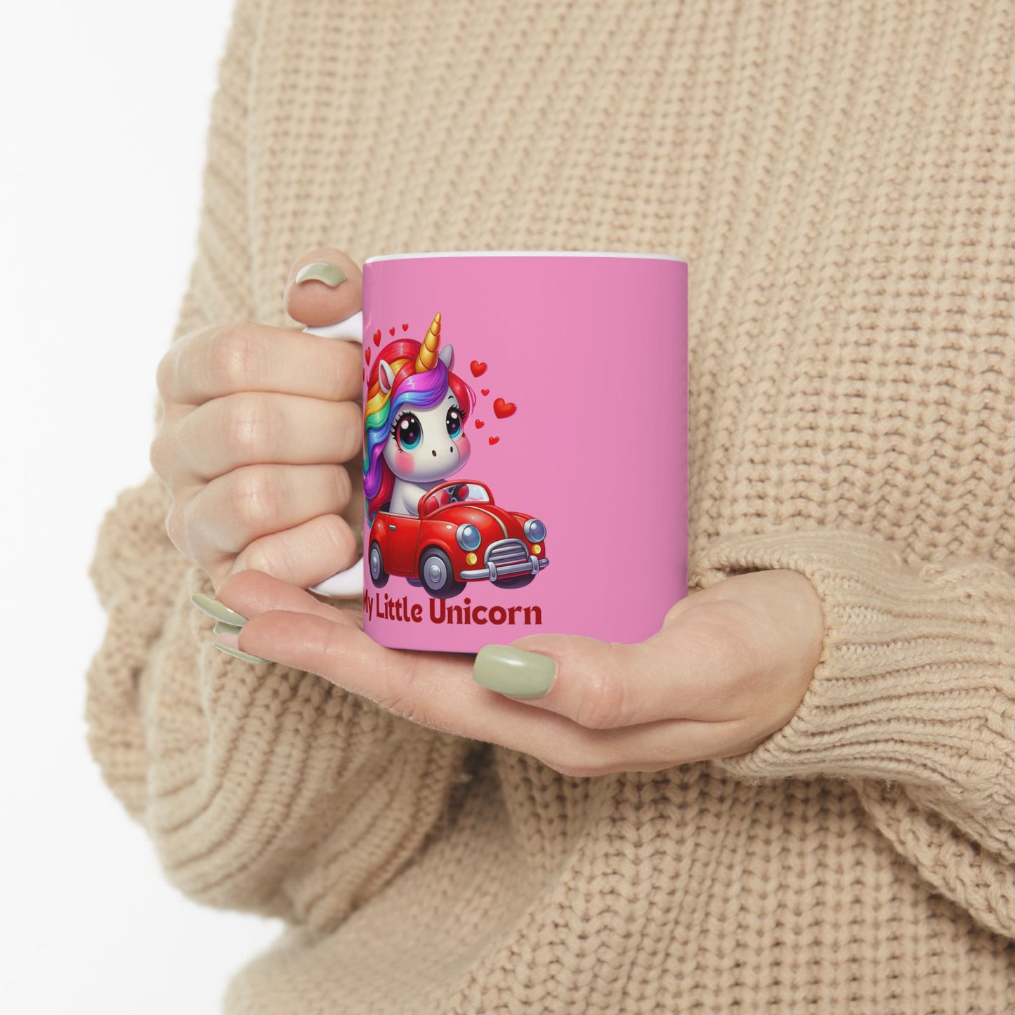 My Little Unicorn Red Car Mug 11-15 Ounces Pink