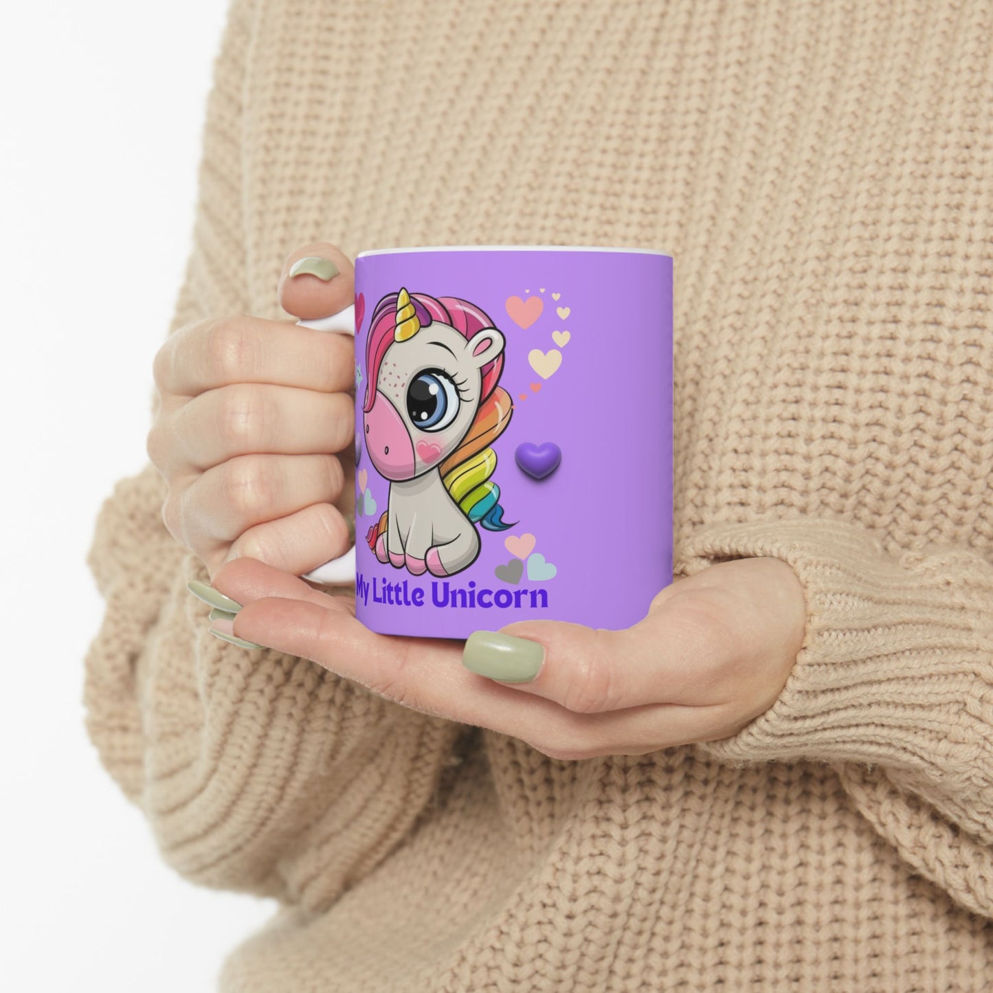My Little Unicorn Balloons Mug 11-15 Ounces Purple