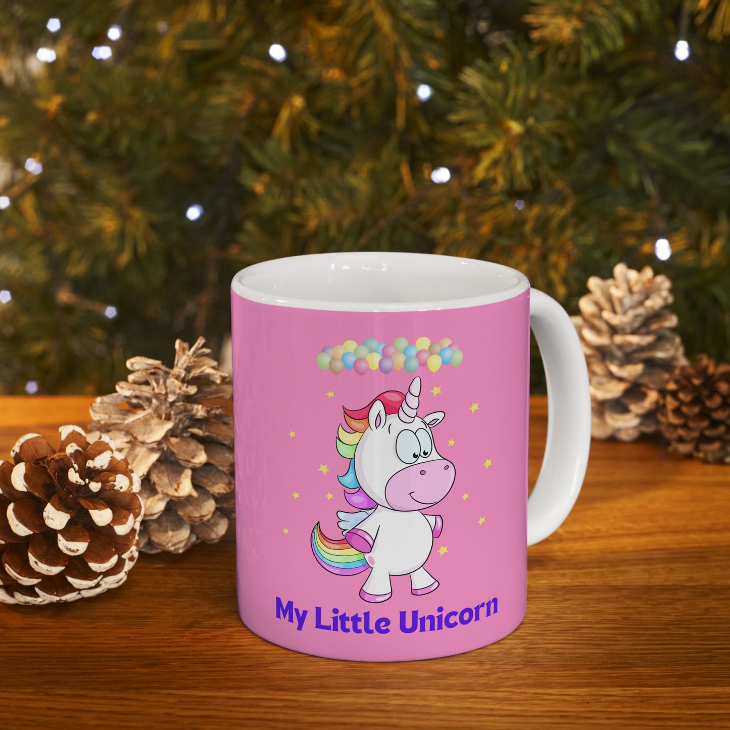 My Little Unicorn Balloons Mug 11-15 Ounces Pink