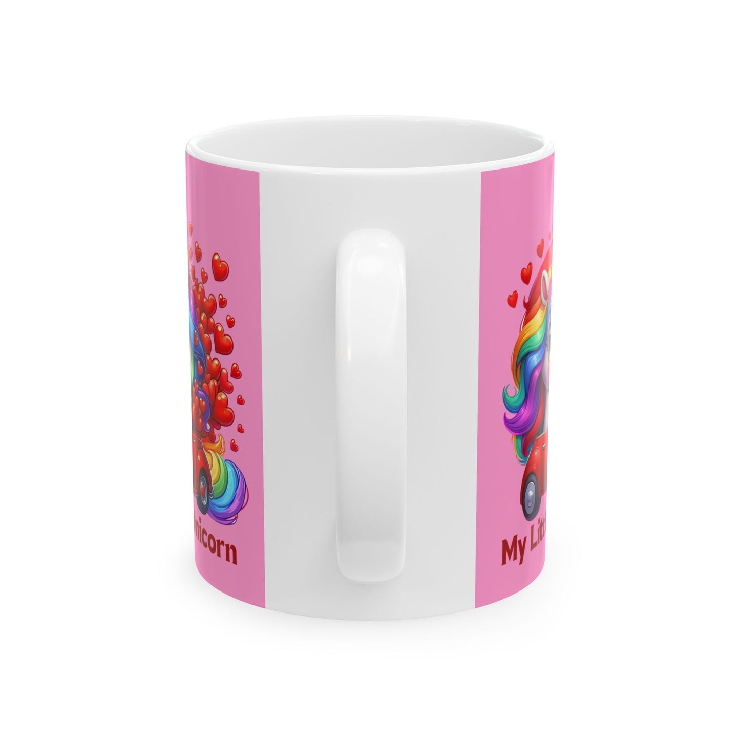 My Little Unicorn Red Car Mug 11-15 Ounces Pink