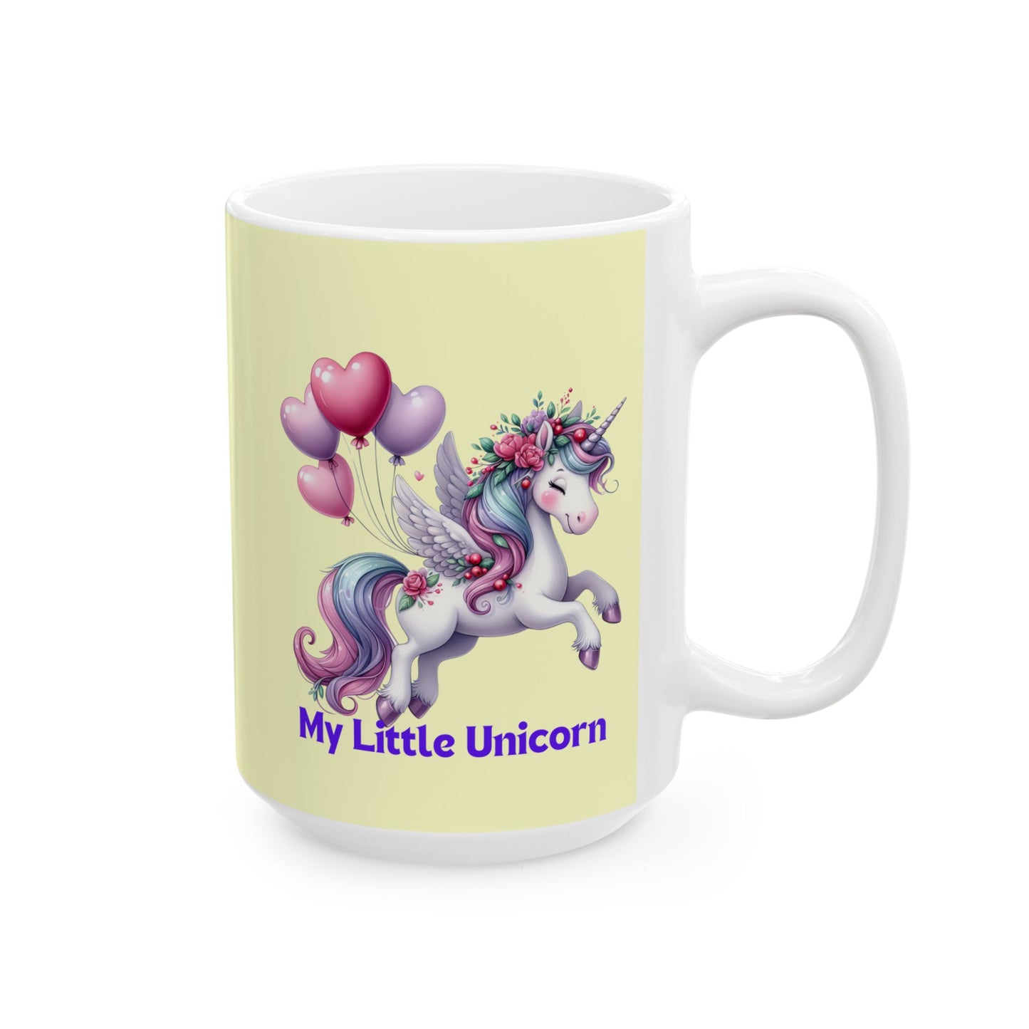 My Little Unicorn Horse Mug 11-15 Ounces Yellow