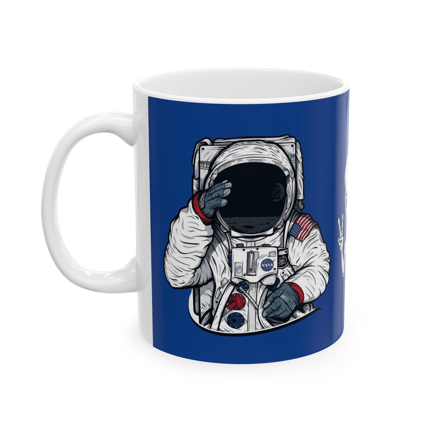 Nasa Alien Mug 11 Ounces Dark Blue