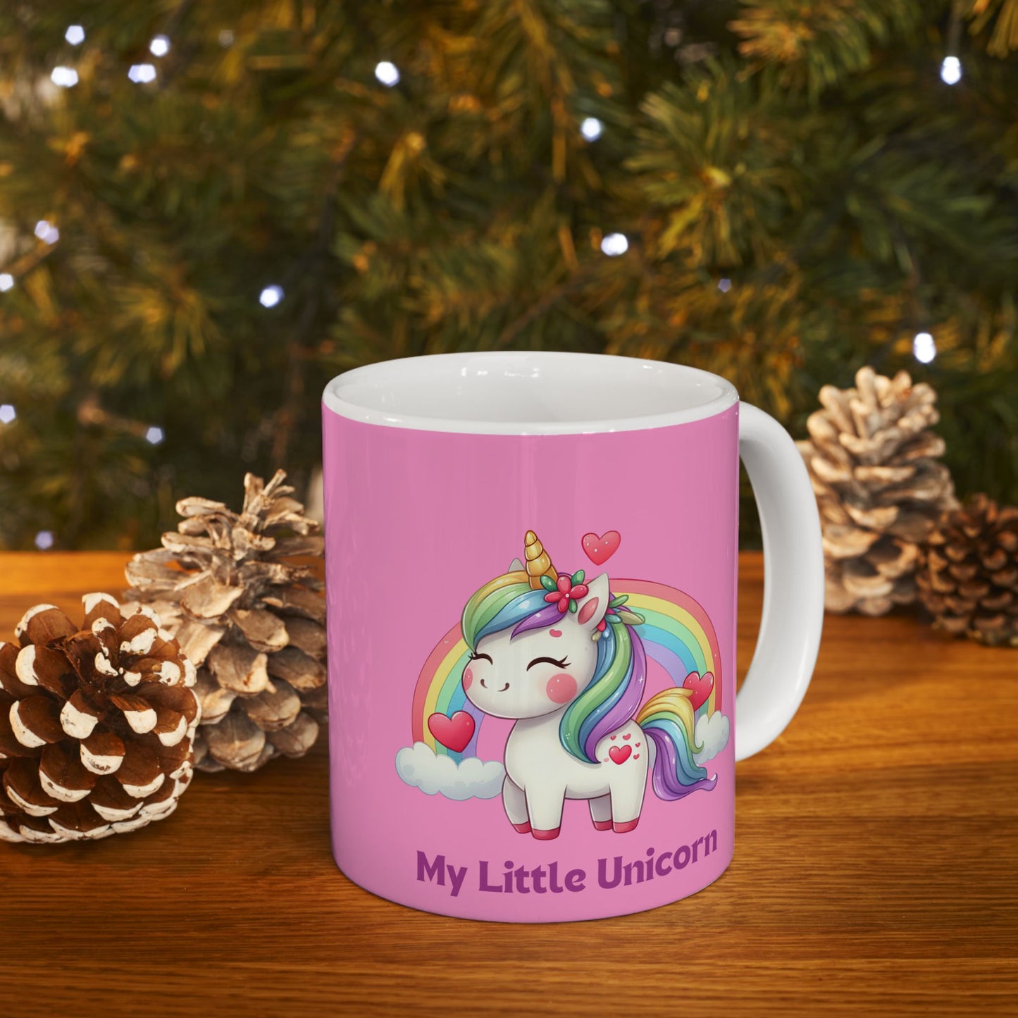 My Little Unicorn Rainbow Mug 11-15 Ounces Pink
