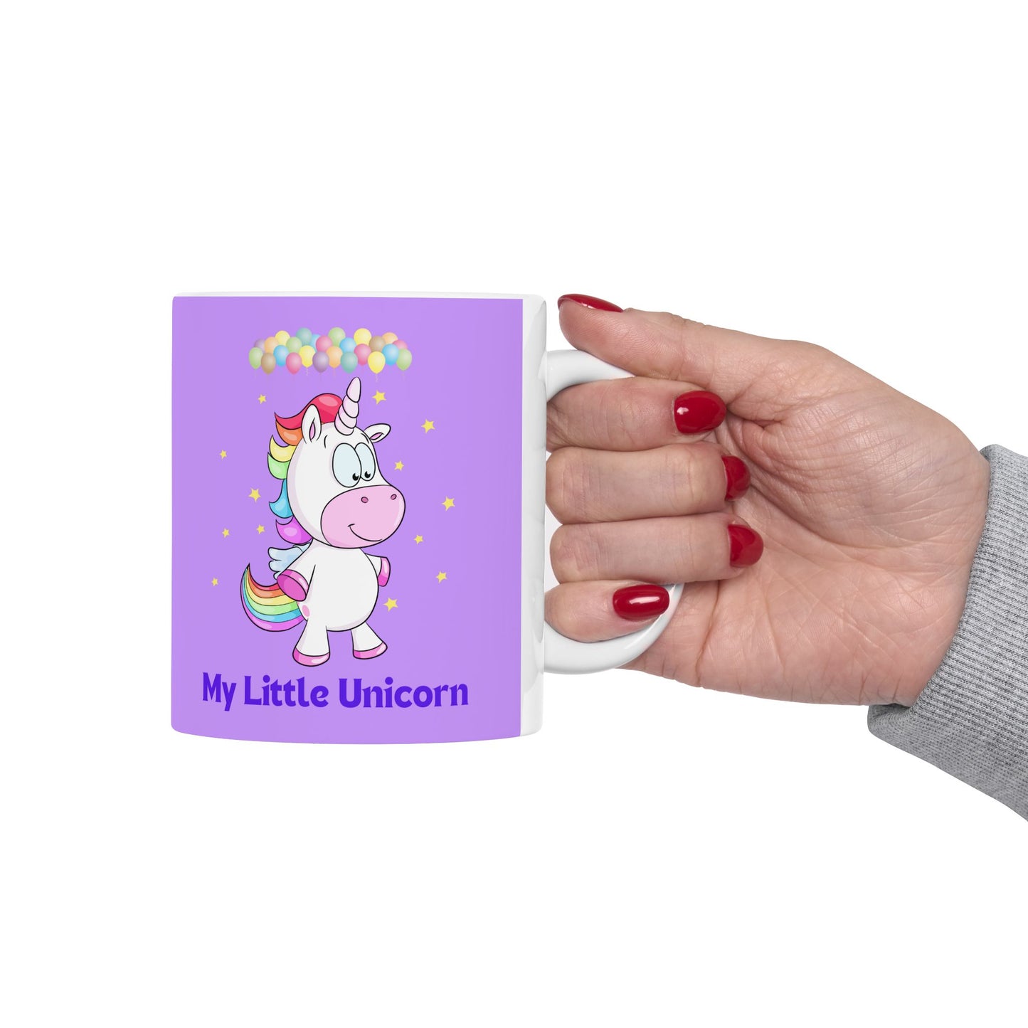 My Little Unicorn Balloons Mug 11-15 Ounces Purple
