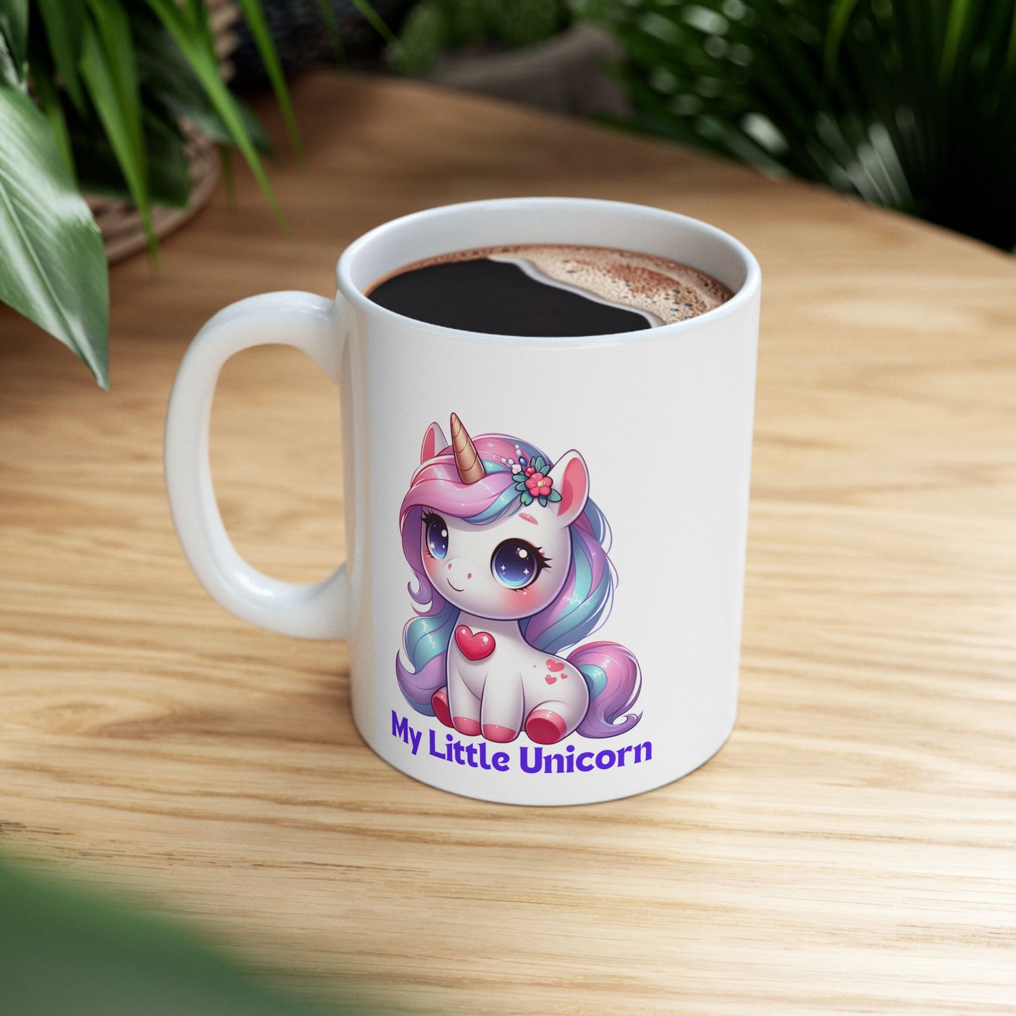 My Little Unicorn Heart Mug 11-15 Ounces White