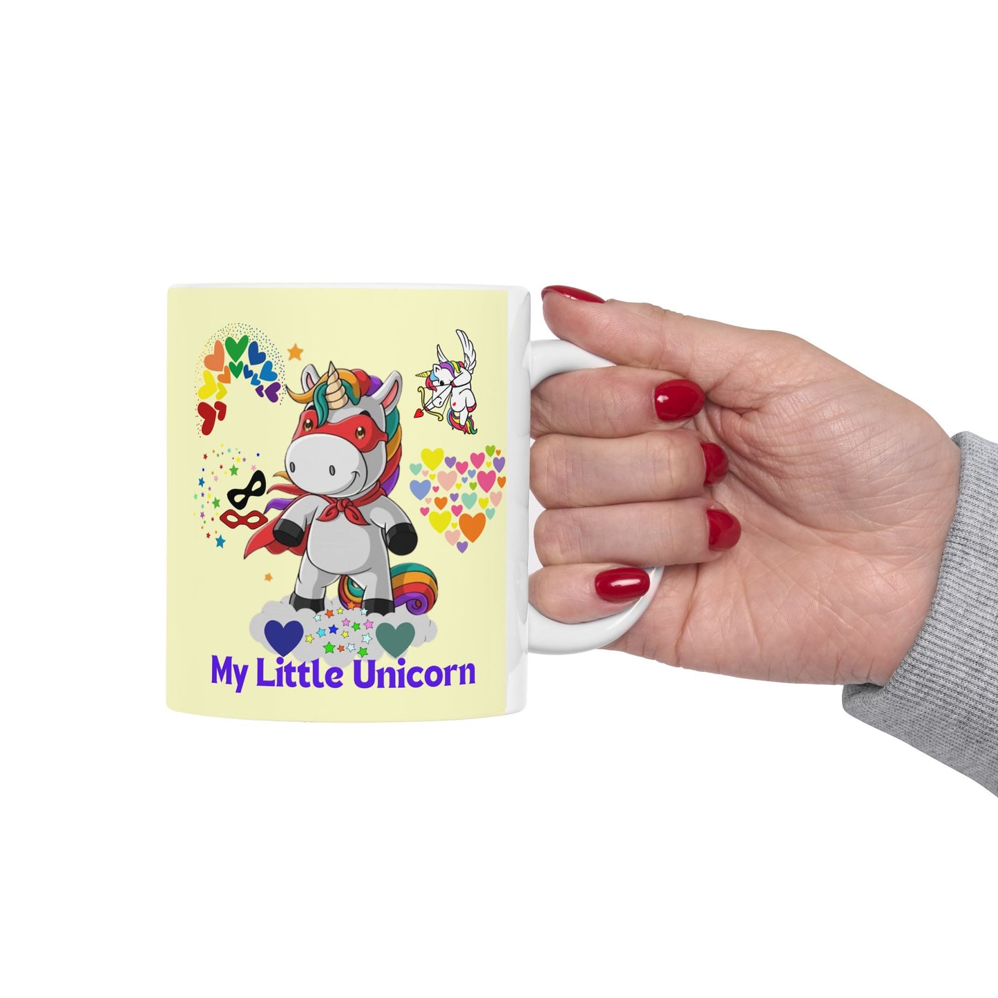 My Little Unicorn Couple Mug 11-15 Ounces Yellow