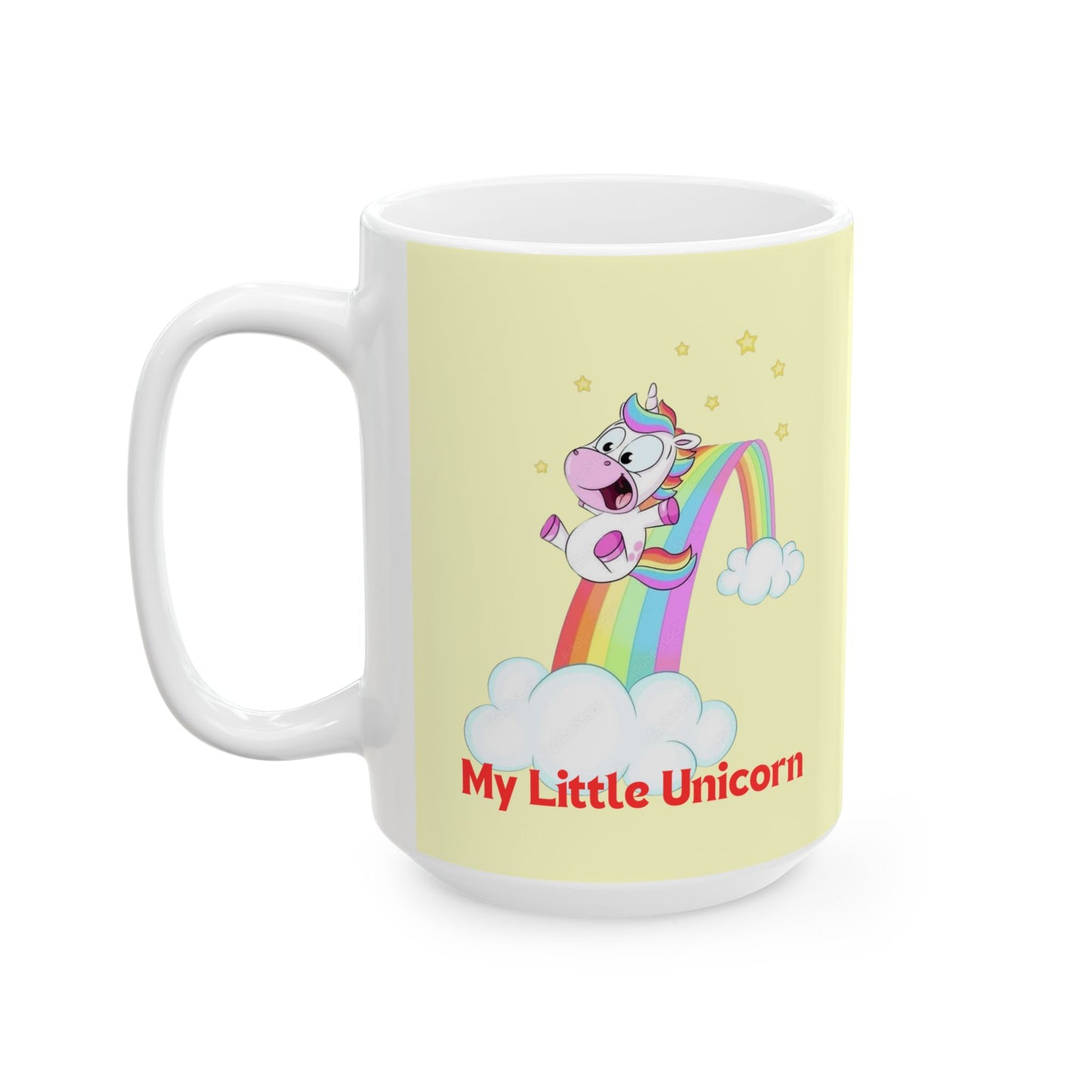 My Little Gold Star Unicorn Mug 11-15 Onces Yellow